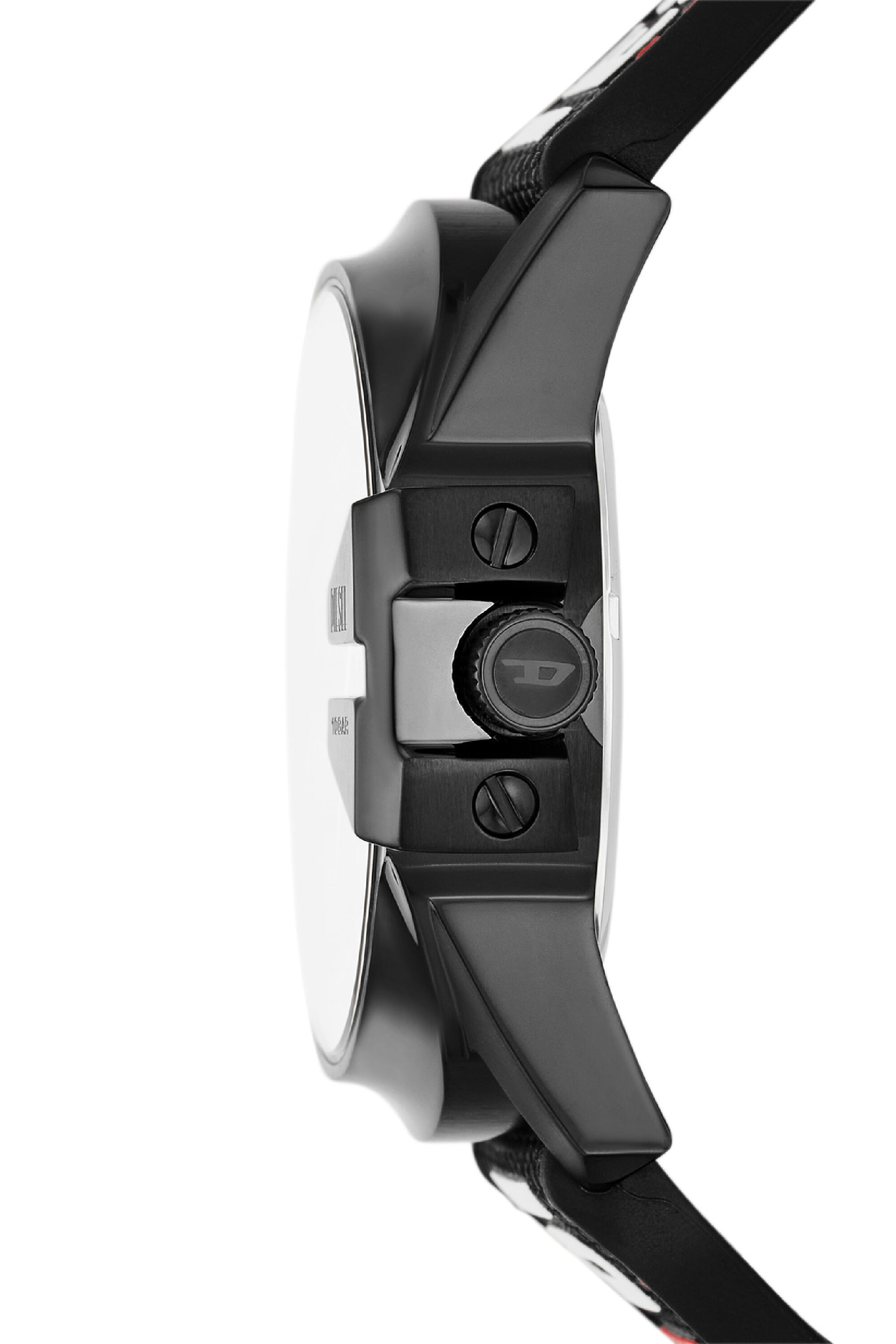 Diesel - DZ2160, Montre Master Chief Date en cuir, nylon et silicone Homme in Noir - 3
