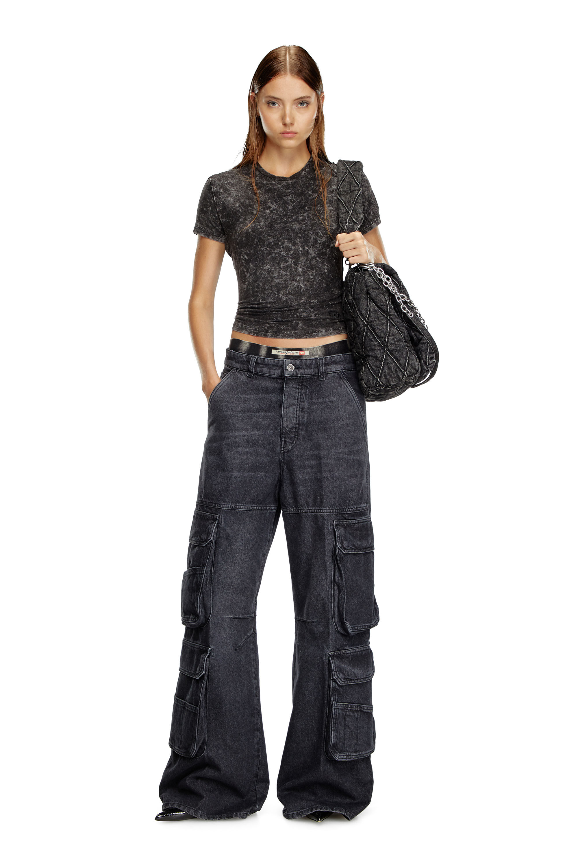 Diesel - Female's Relaxed Jeans 1996 D-Sire 0HLAA, Black/Dark Grey - 1