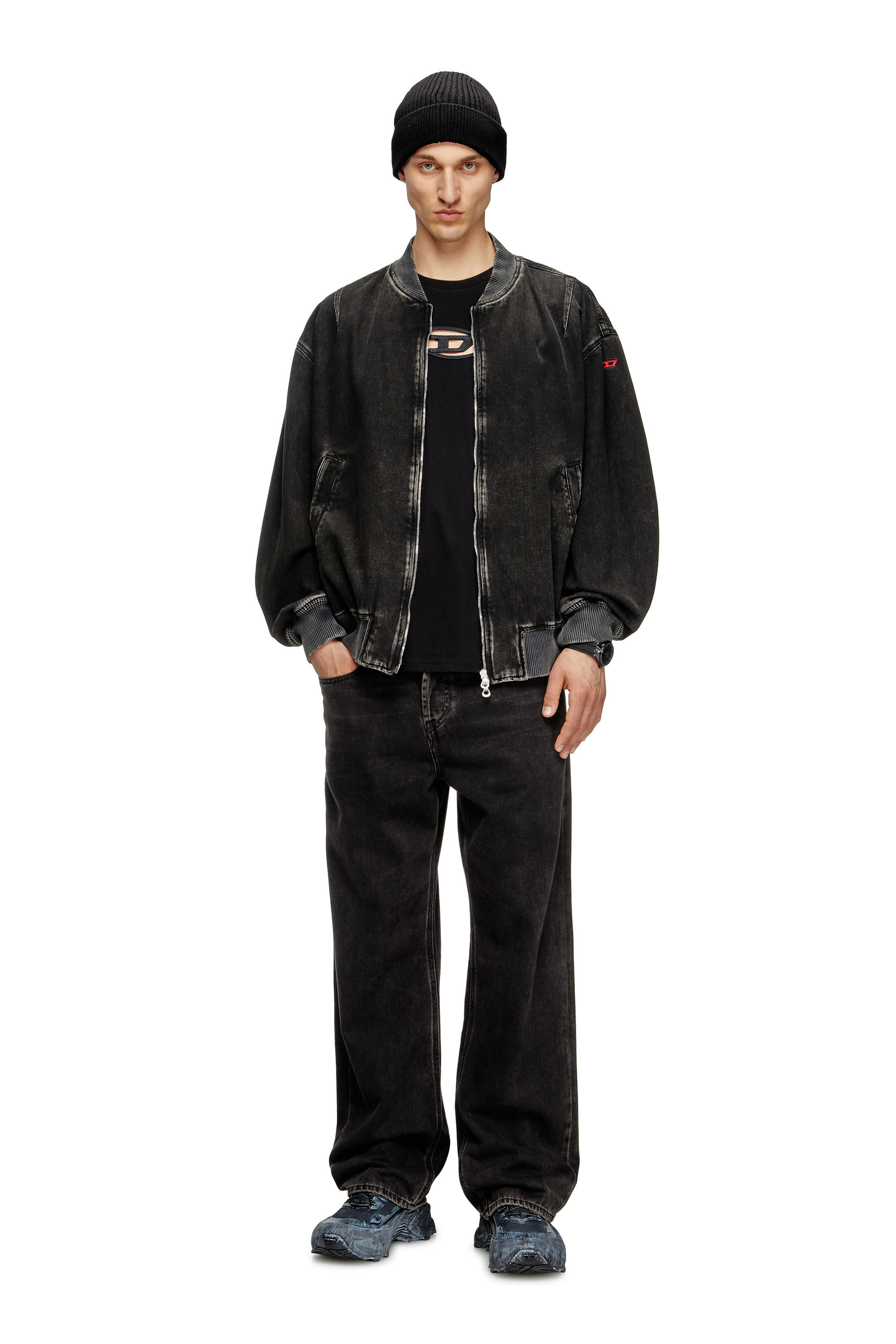 Diesel - T-BOXT-OD, T-shirt avec Oval D brodé Mixte in Noir - 1