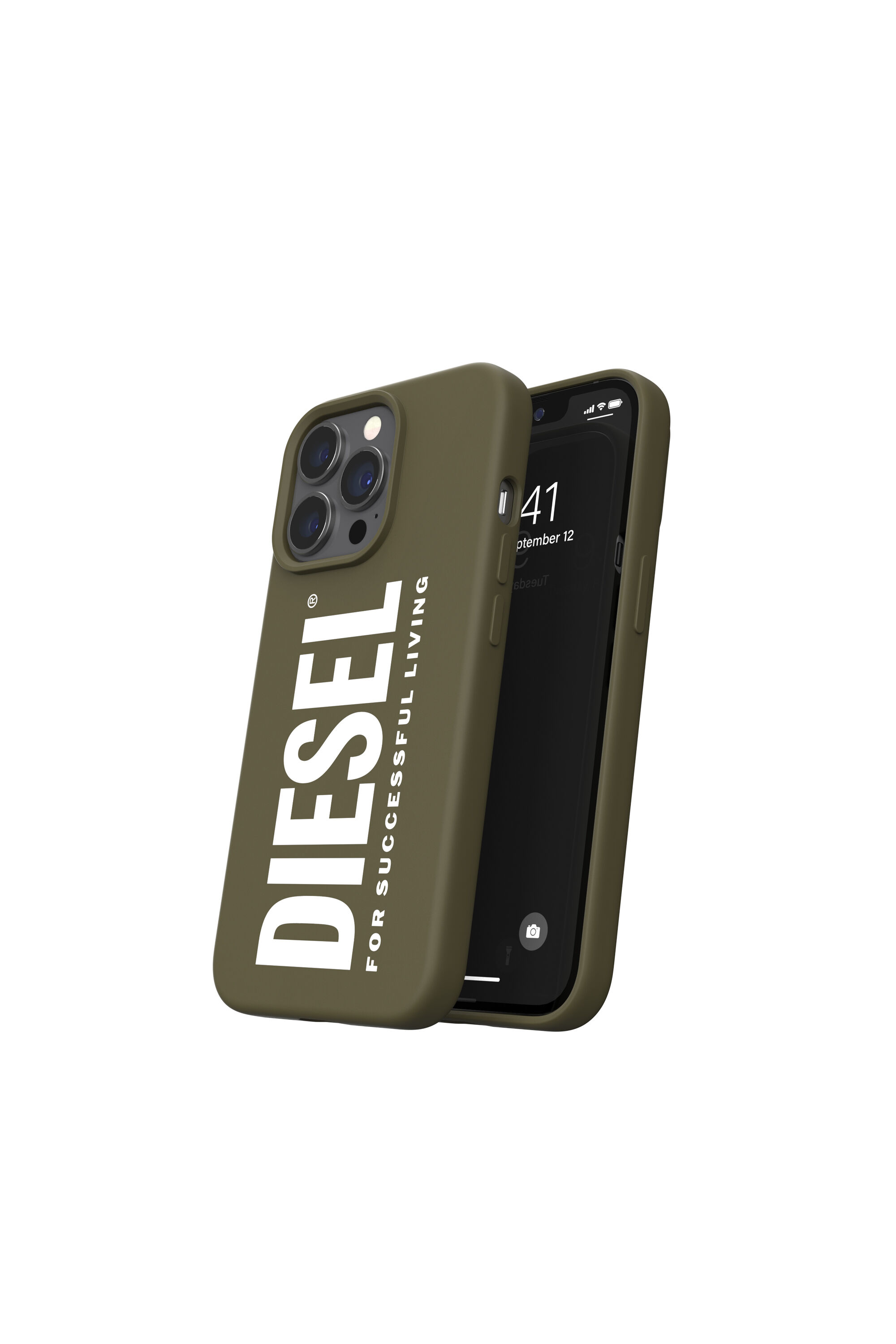 Diesel - 47166 SILICONE CASE, Coque en silicone for iPhone 13 / 13 Pro Mixte in Vert - 3