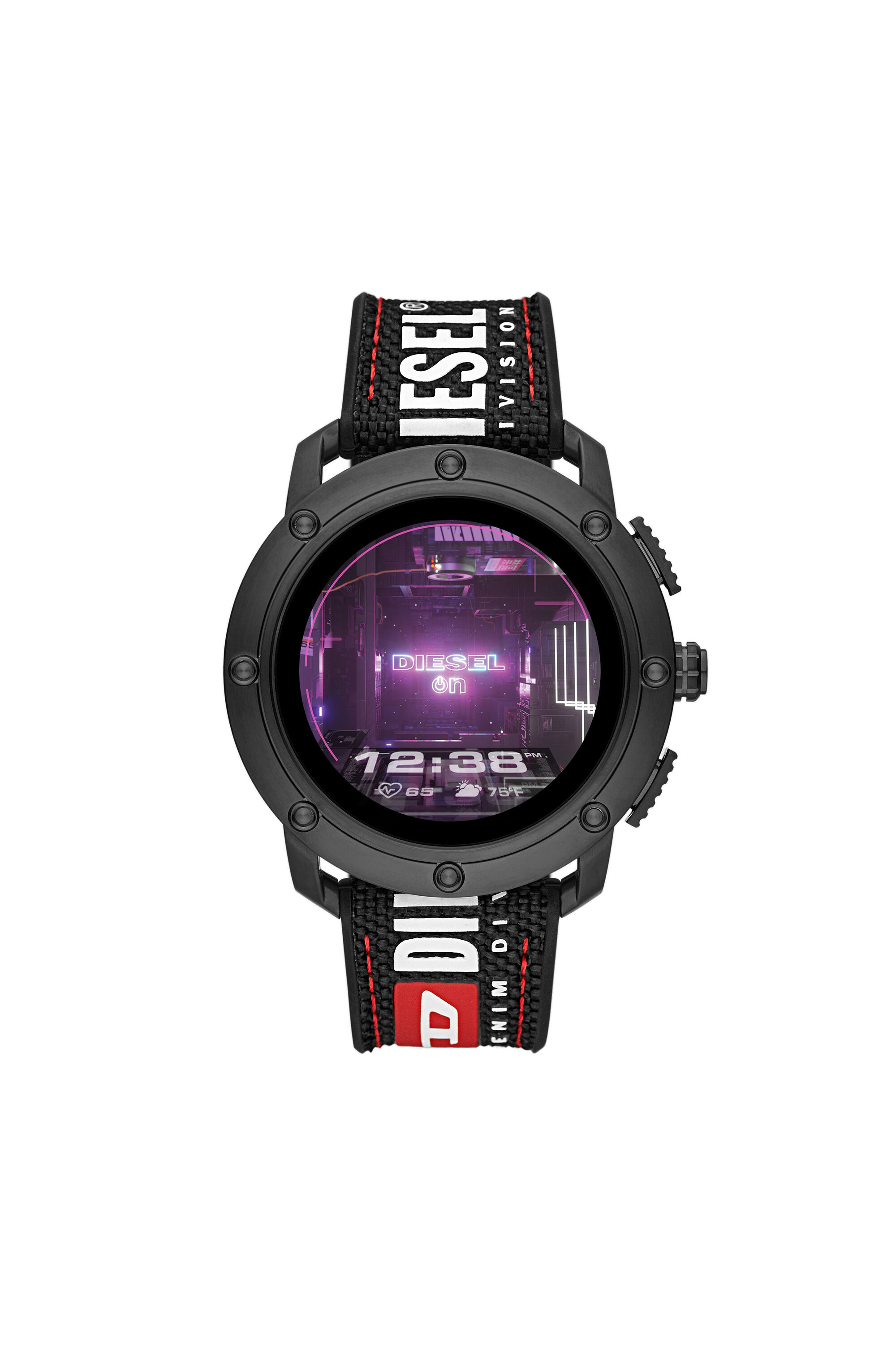 Diesel - DT2022, Male's Diesel On Axial Smartwatch - Black Nylon in Black - 1