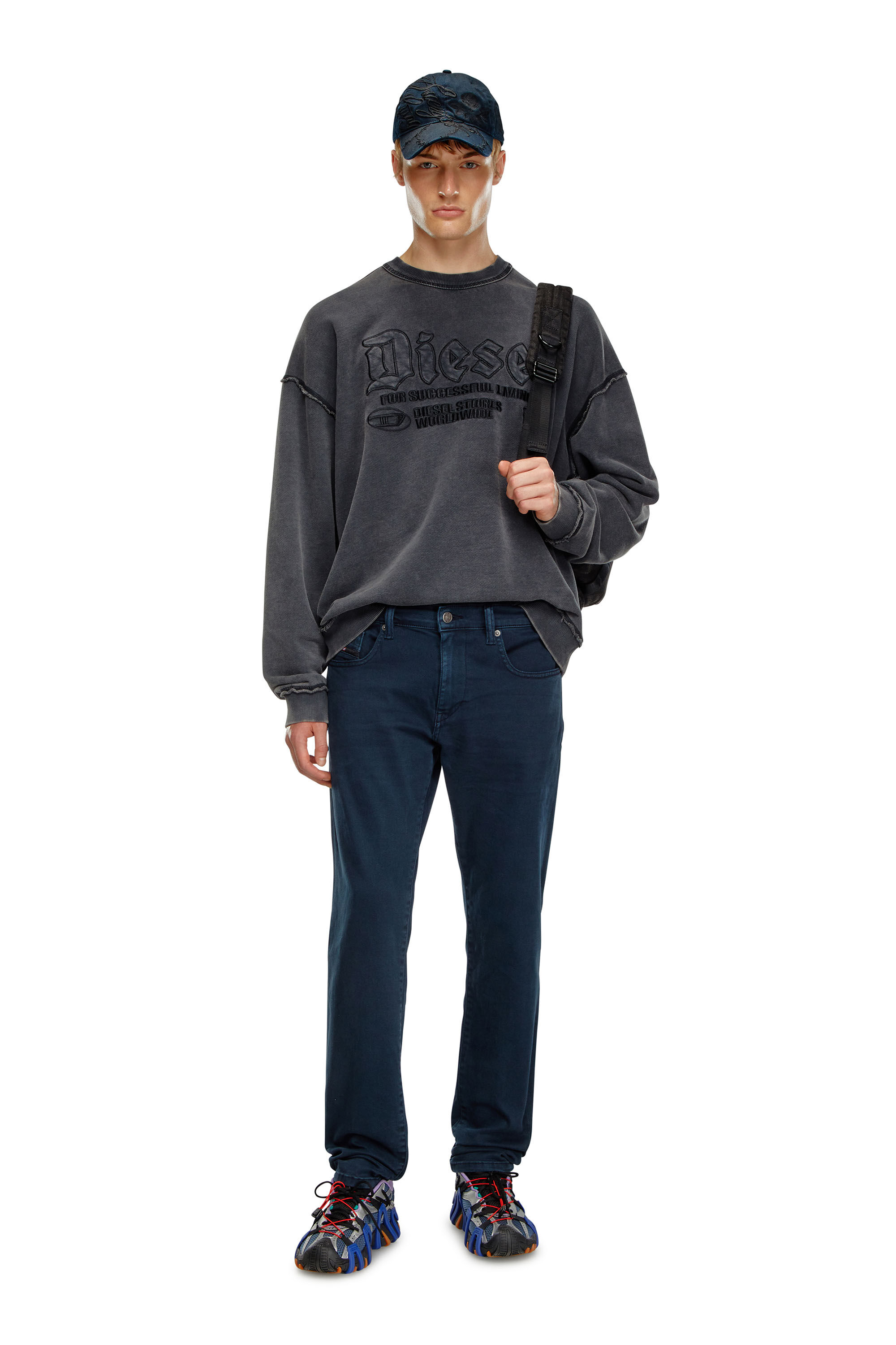 Diesel - Slim Jeans 2019 D-Strukt 0QWTY Homme, Bleu moyen - Image 1