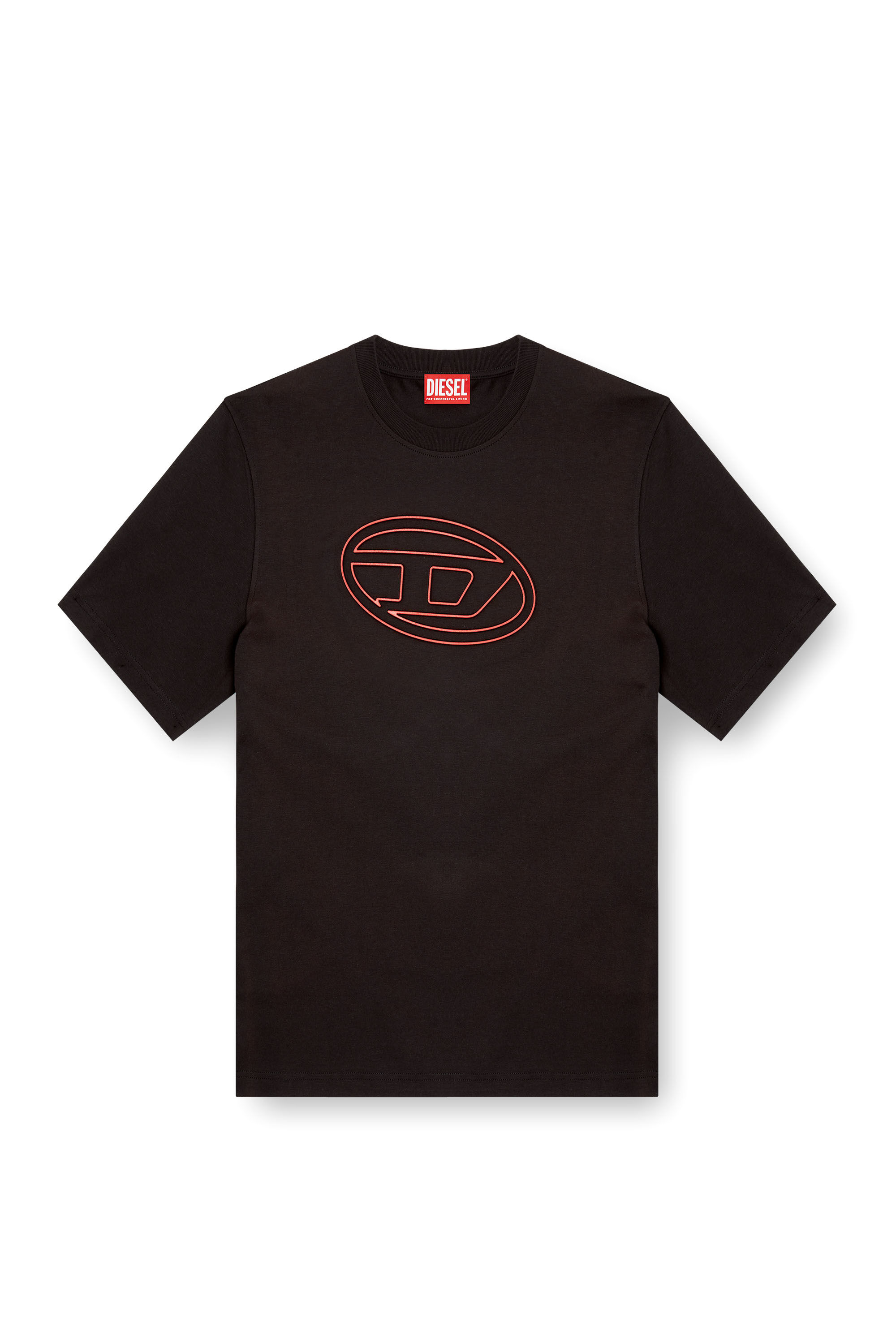 Diesel - T-ADJUST-BIGOVAL, T-shirt avec Oval D embossé Homme in Polychrome - 2