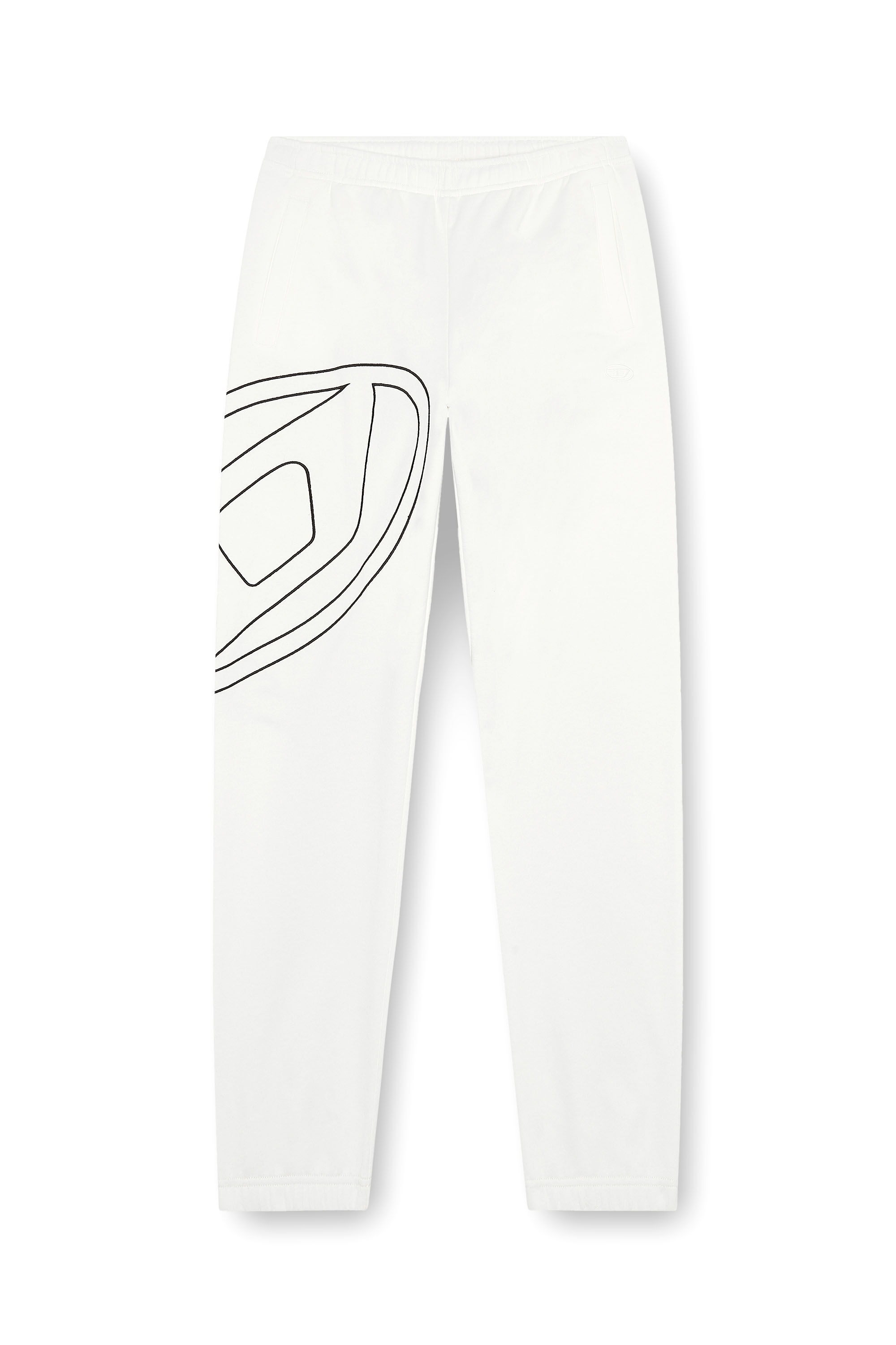 Diesel - P-MARKY-MEGOVAL-D, Male's Track pants with mega oval D in White - 2