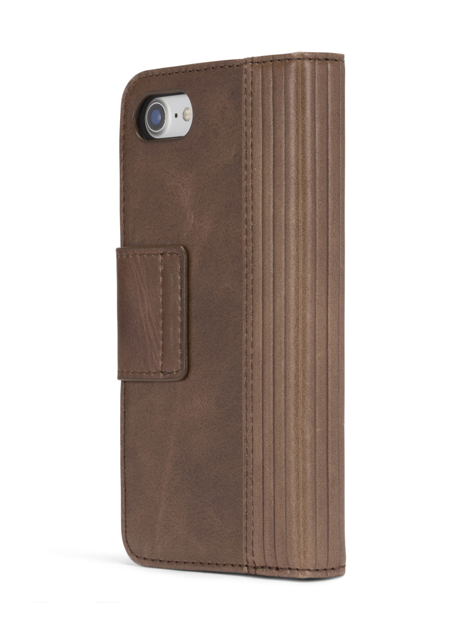 Diesel - BROWN LINED LEATHER IPHONE 8/7 FOLIO,  - Image 5