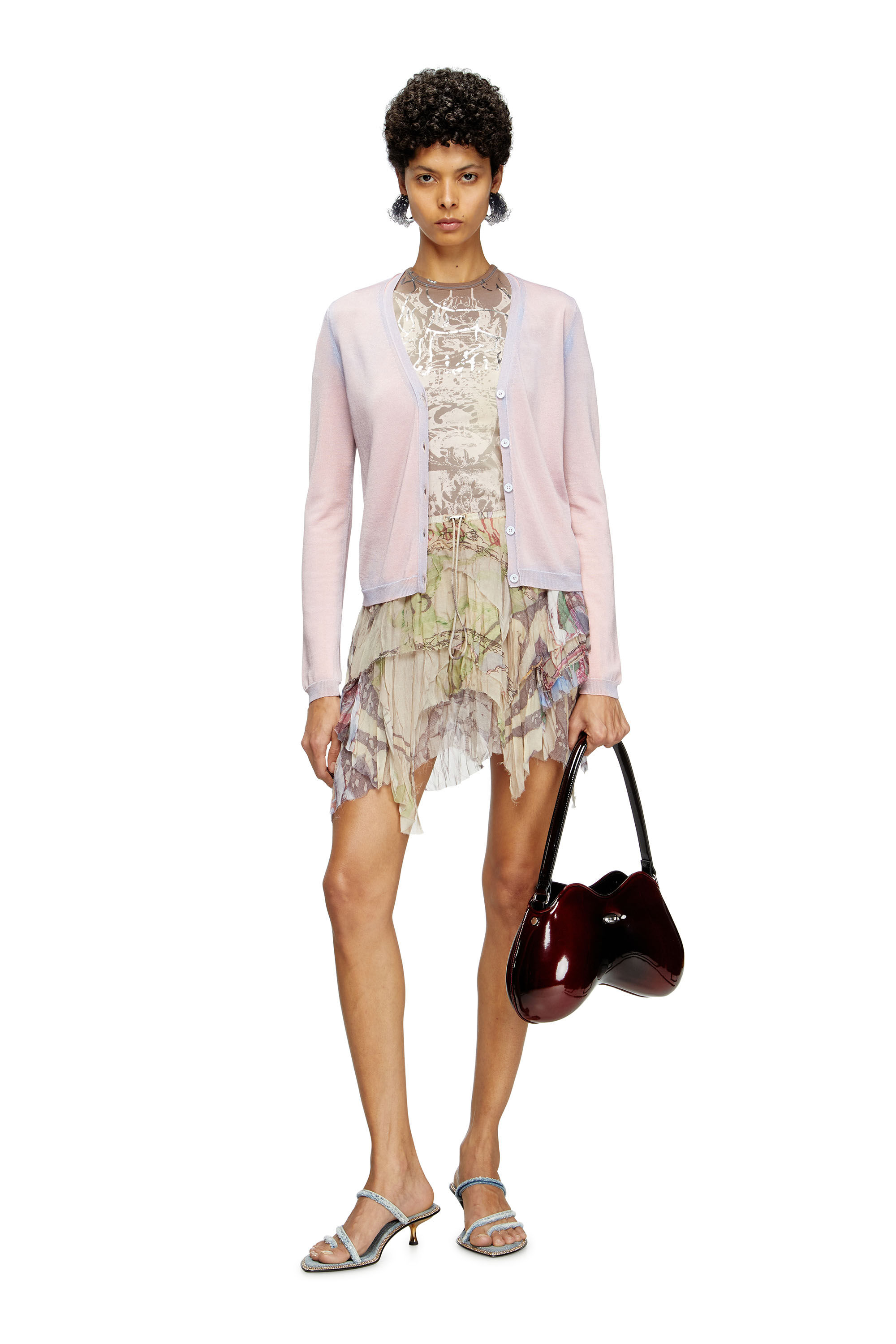 Diesel - M-VITTA, Cardigan effet dégradé Femme in Rose - 1