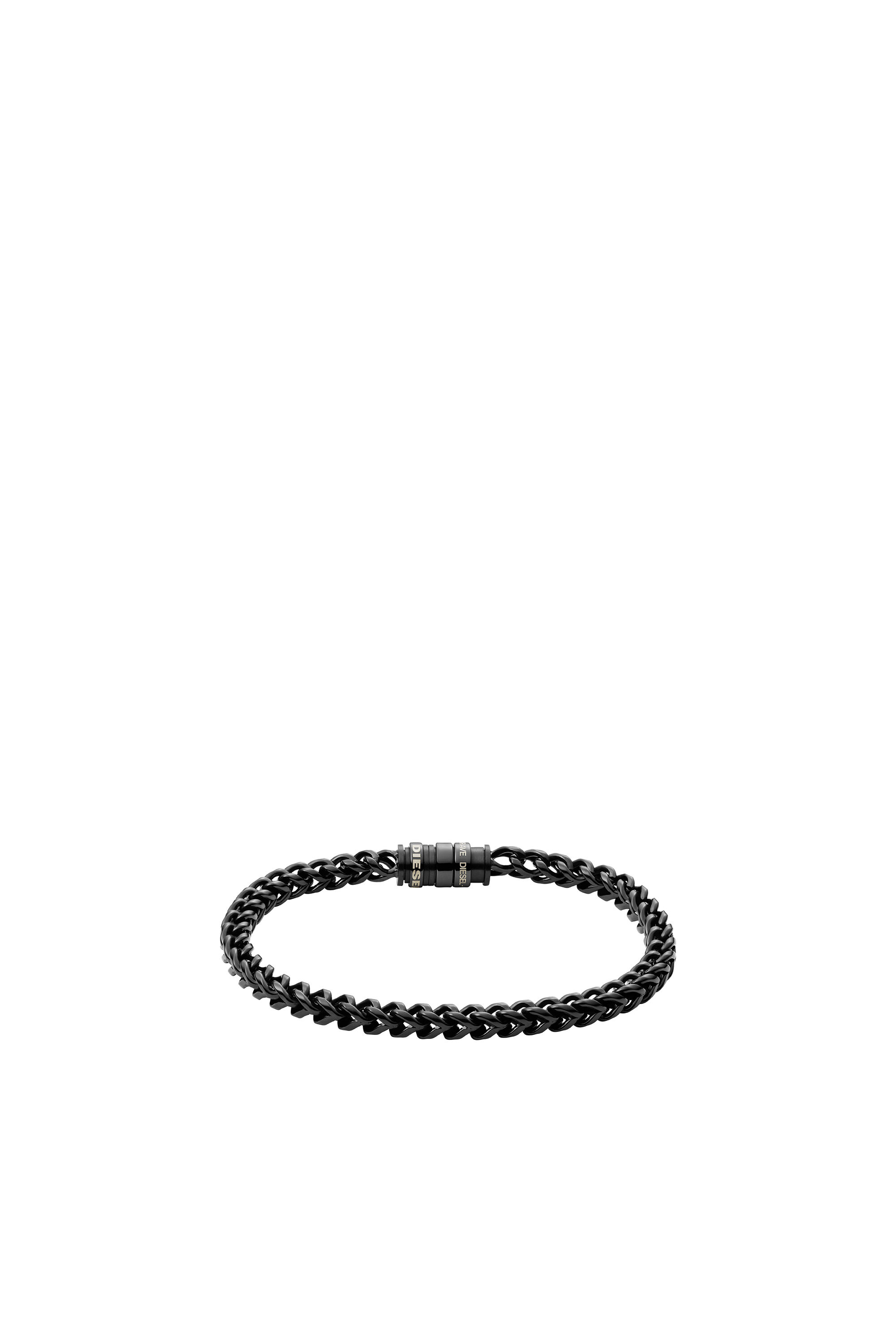 Diesel - DX1286, Male's Black stainless steel chain-link bracelet in Black - 1