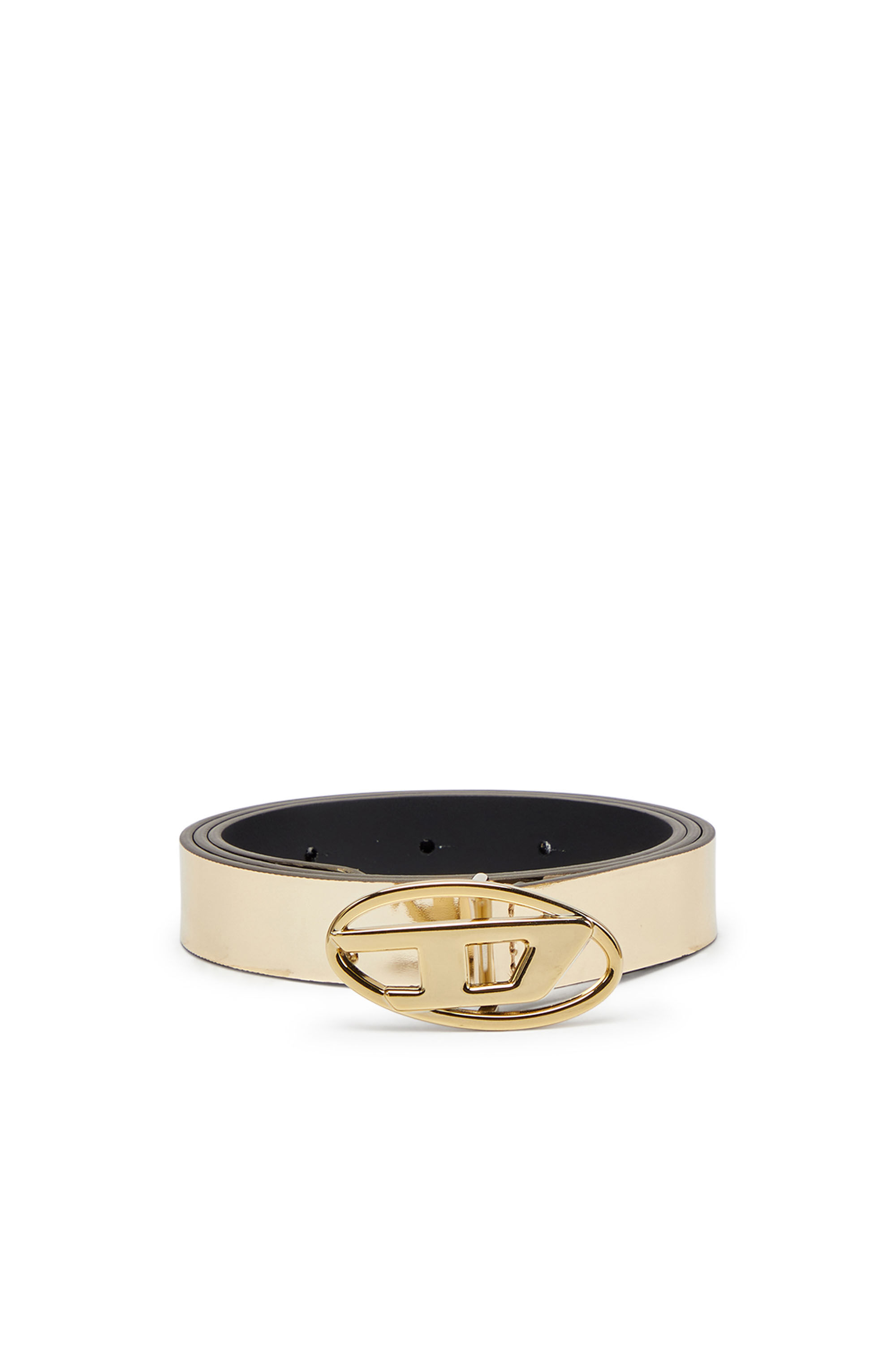 Diesel - B-1DR 20, Female's Slim metallic belt in Gold/Black - 1