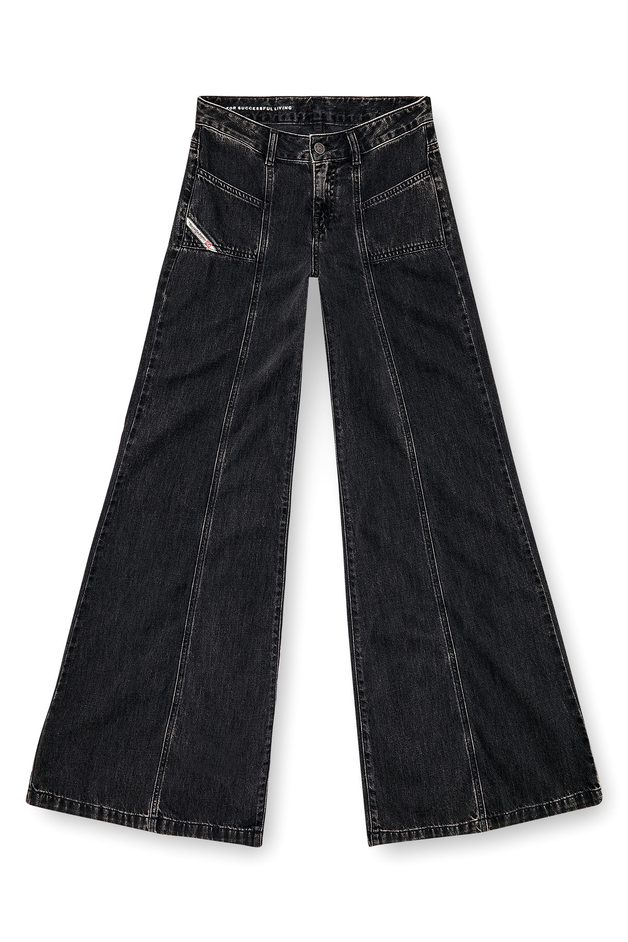 Diesel - Female Bootcut and Flare Jeans D-Akii 068HN, Black/Dark Grey - Image 2