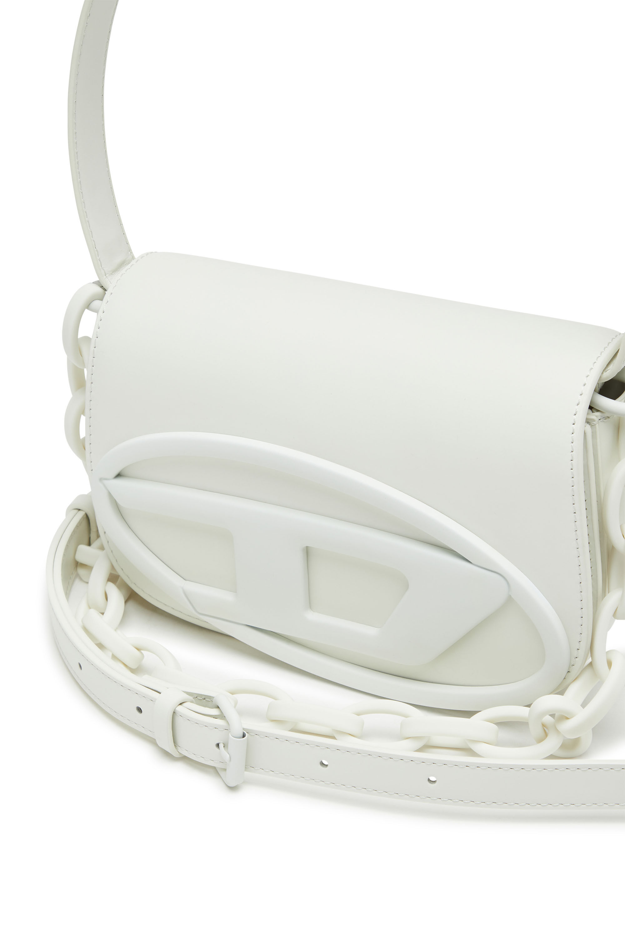 Women s 1DR Iconic shoulder bag in matte leather White Diesel