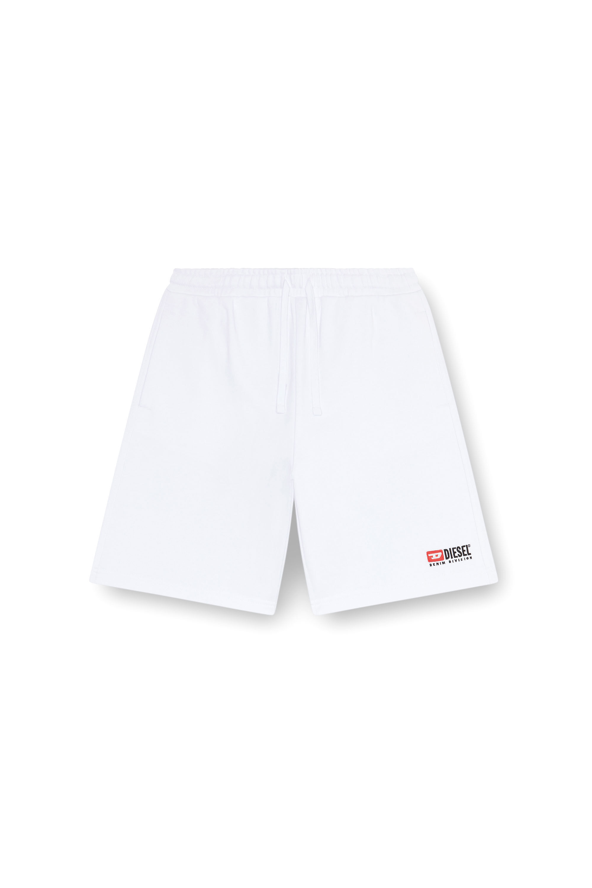 Diesel - P-CROWN-DIV, Male's Sweat shorts with embroidered logo in White - 2