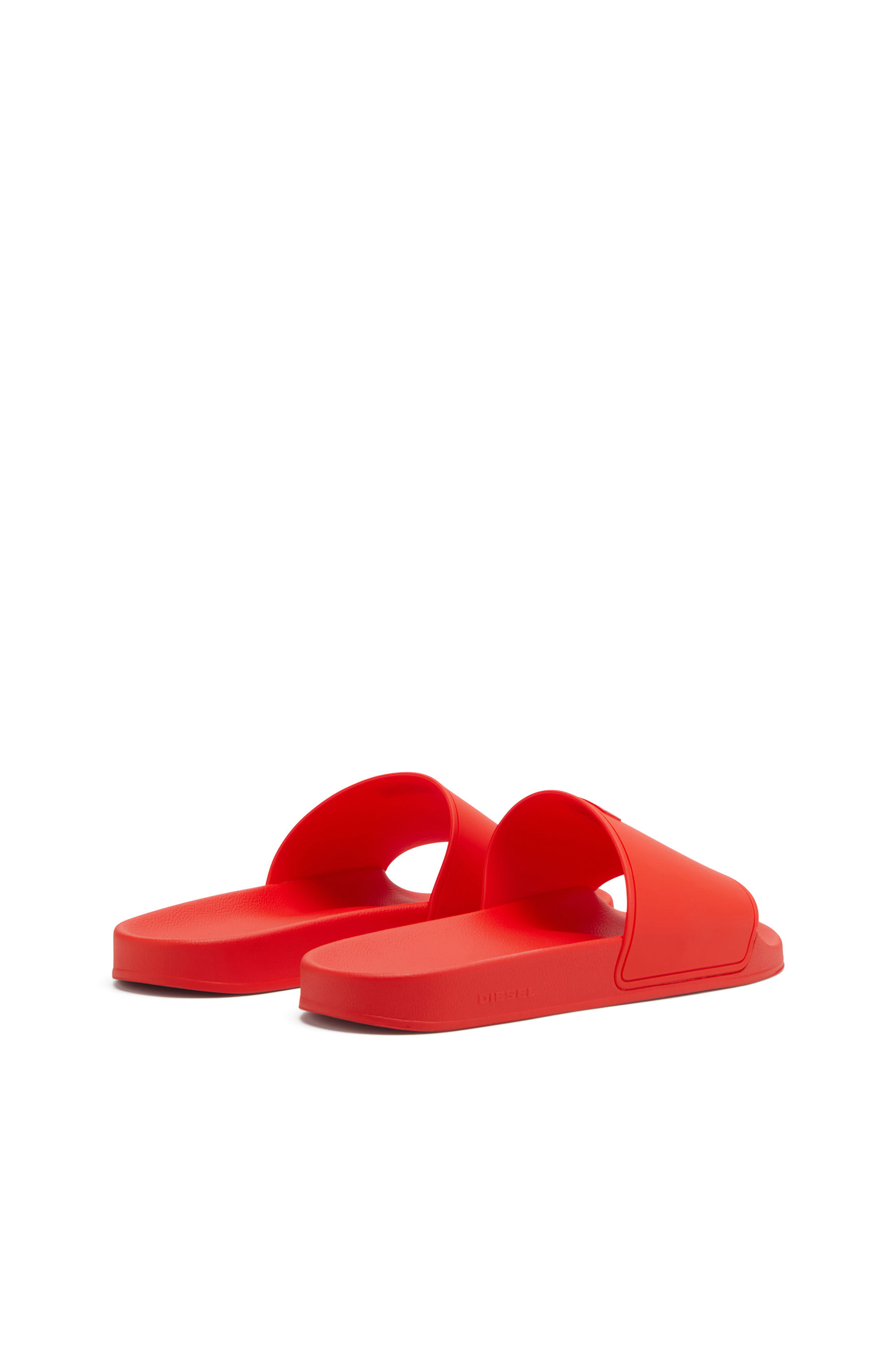 Diesel - SA-SWIM, Sa-Swim-Claquettes de piscine en caoutchouc avec logo D Homme in Rouge - 3
