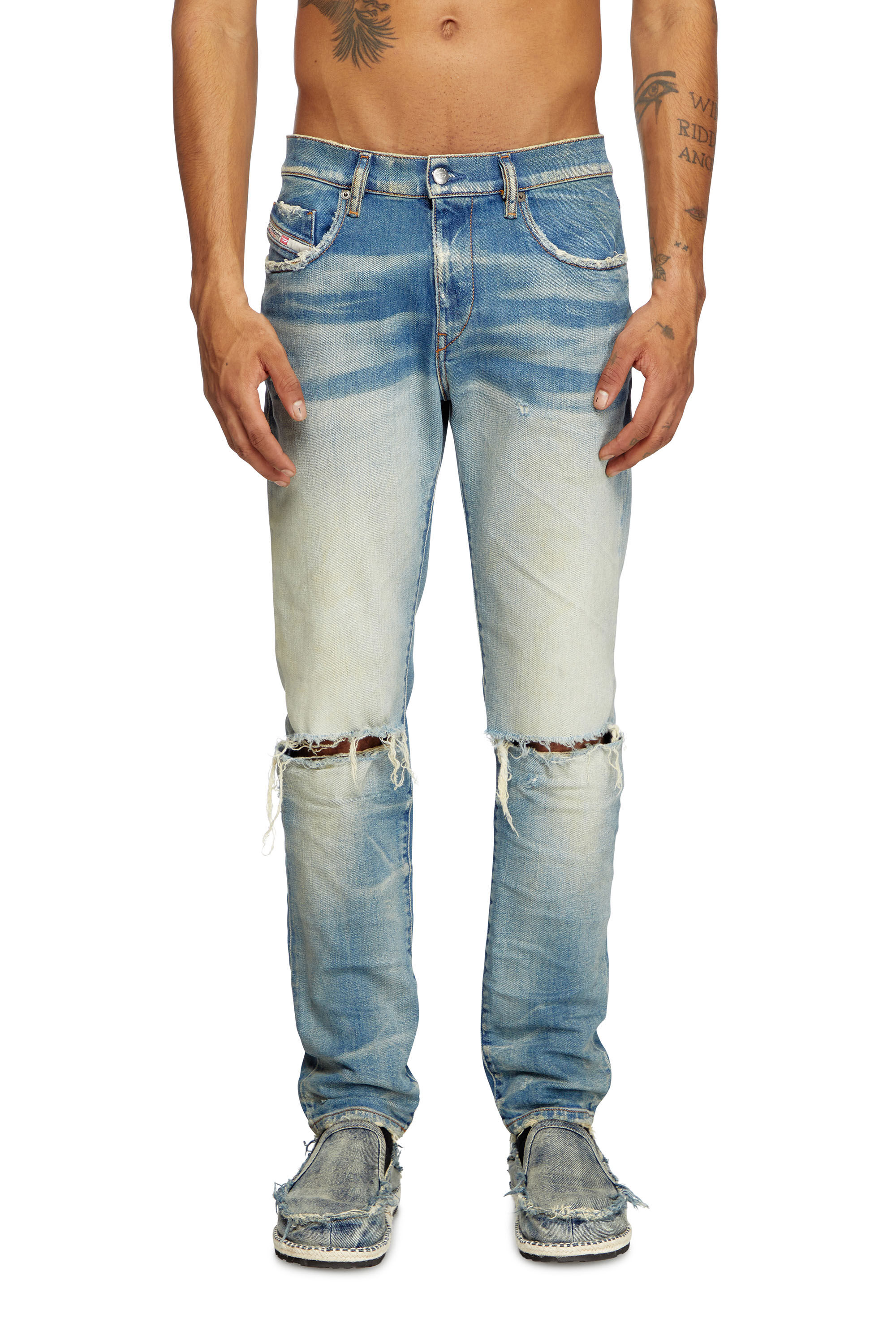 Diesel - Male's Slim Jeans 2019 D-Strukt 09L28, Medium Blue - 3