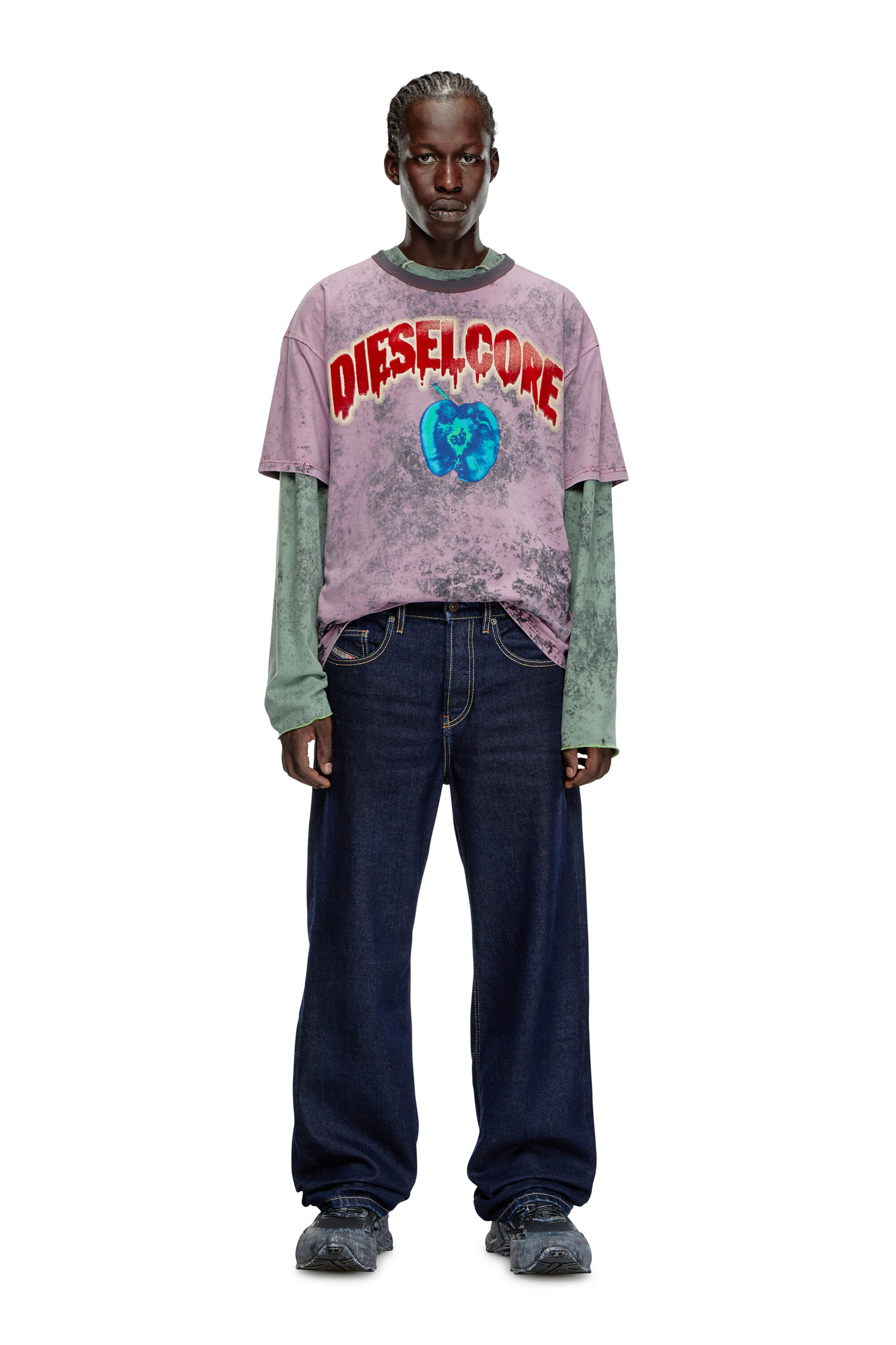 Diesel - Relaxed Jeans 2001 D-Macro 0GRDV Homme, Bleu Foncé - Image 1