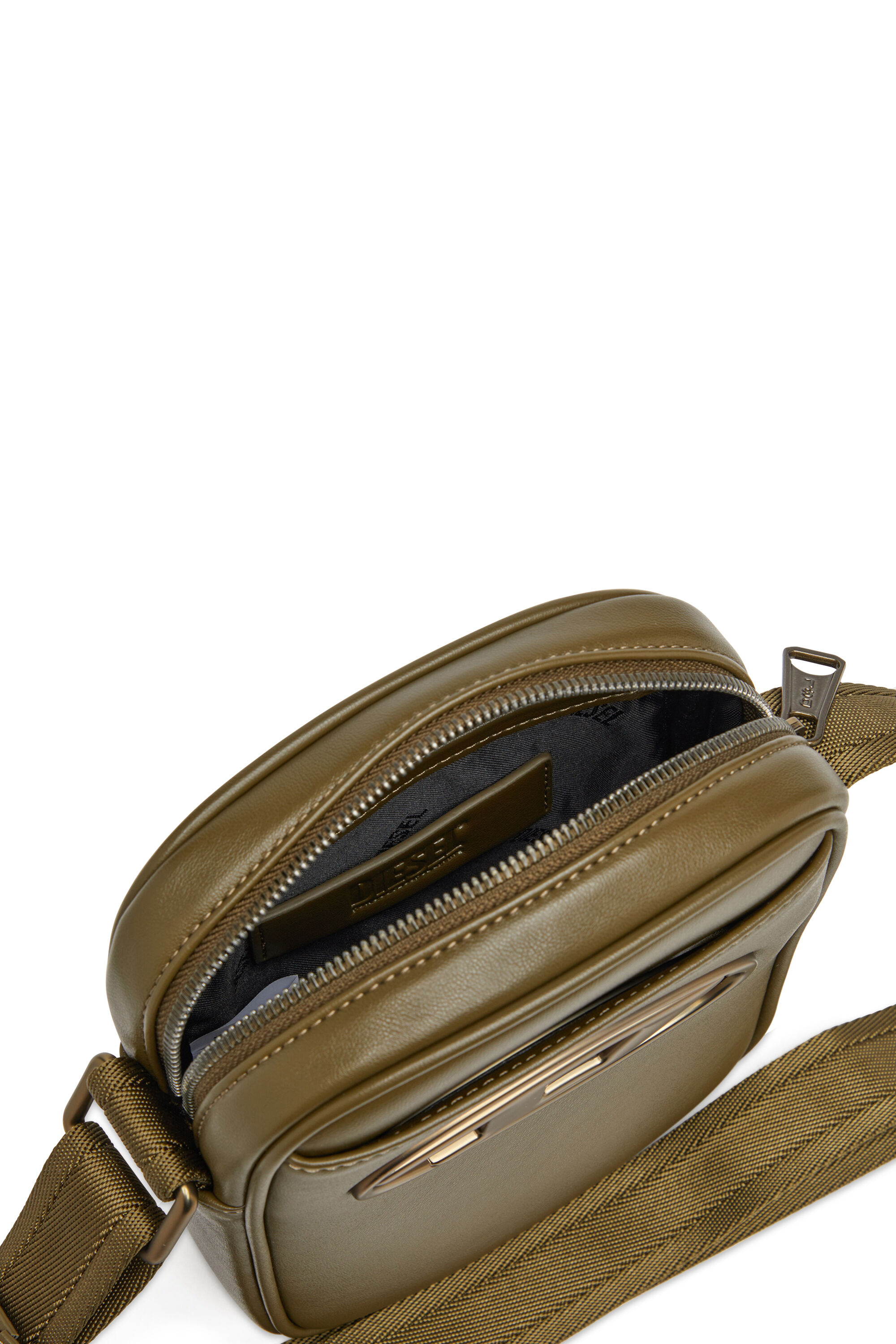 Diesel - HOLI-D CROSSBODY, Male's Holi-D-Crossbody bag in PU and neoprene in Military Green - 2