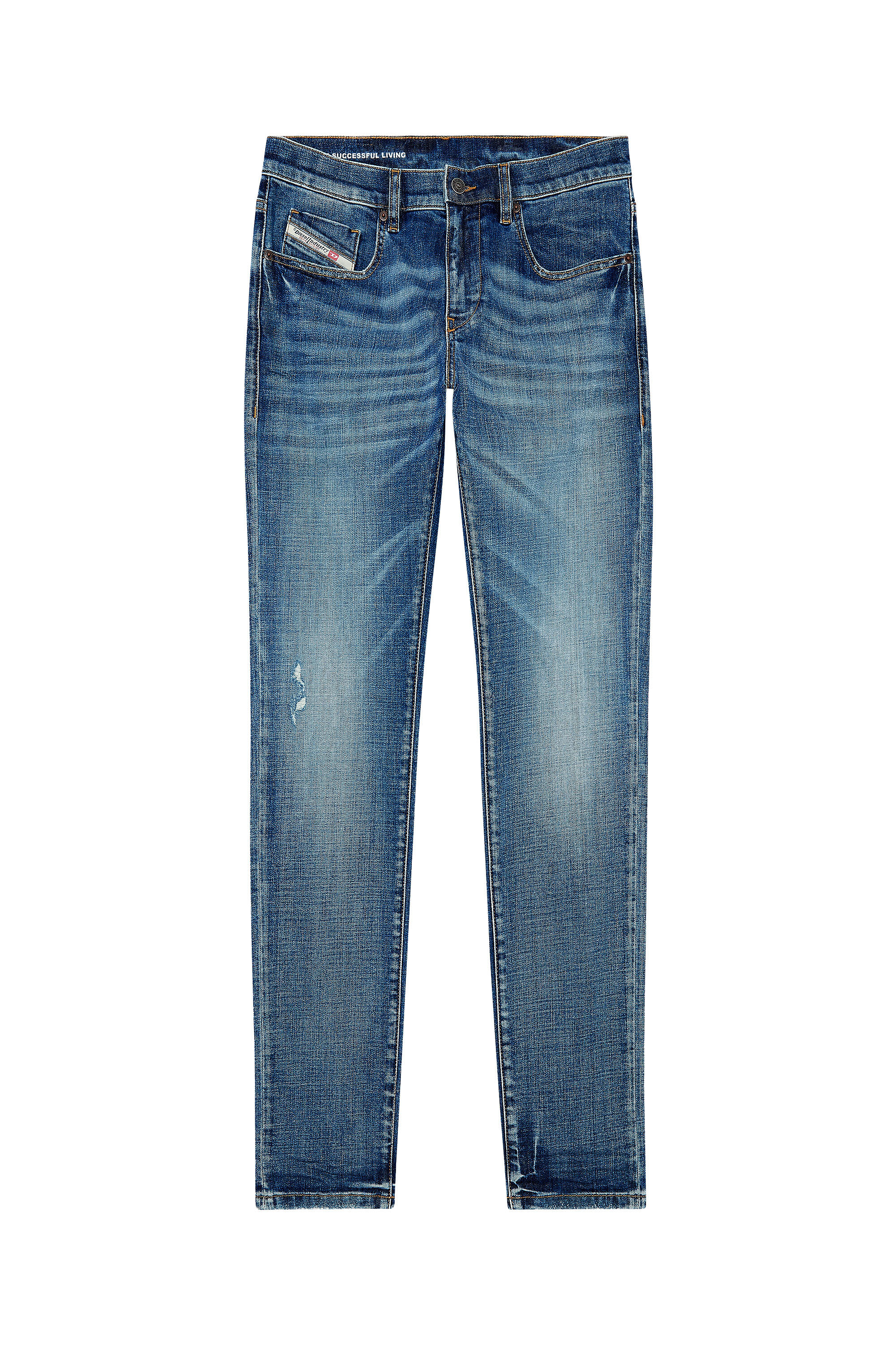 Diesel - Slim Jeans 2019 D-Strukt 0DQAA, Bleu Foncé - Image 1