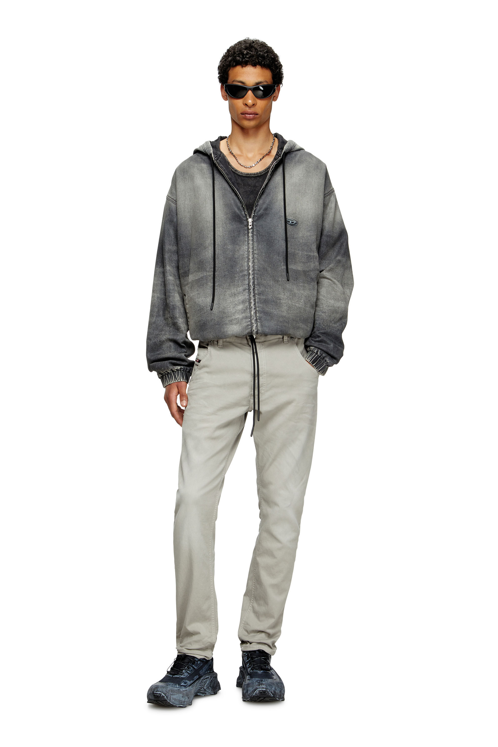 Diesel - Male's Regular 2030 D-Krooley Joggjeans® 0670M, Light Grey - 1