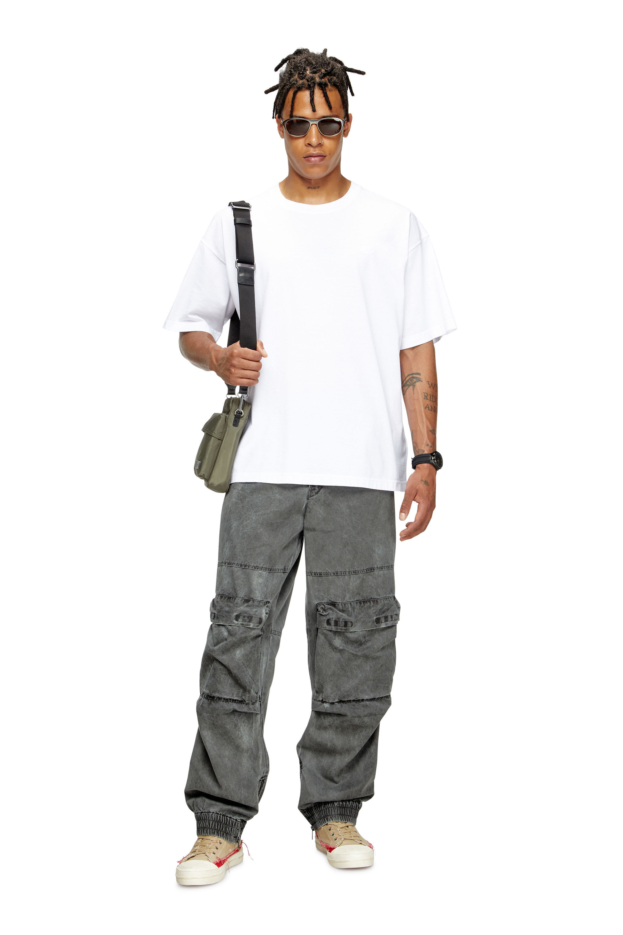 Diesel - T-BOXT-T24, Male's T-shirt with Oval D logo in White - 1