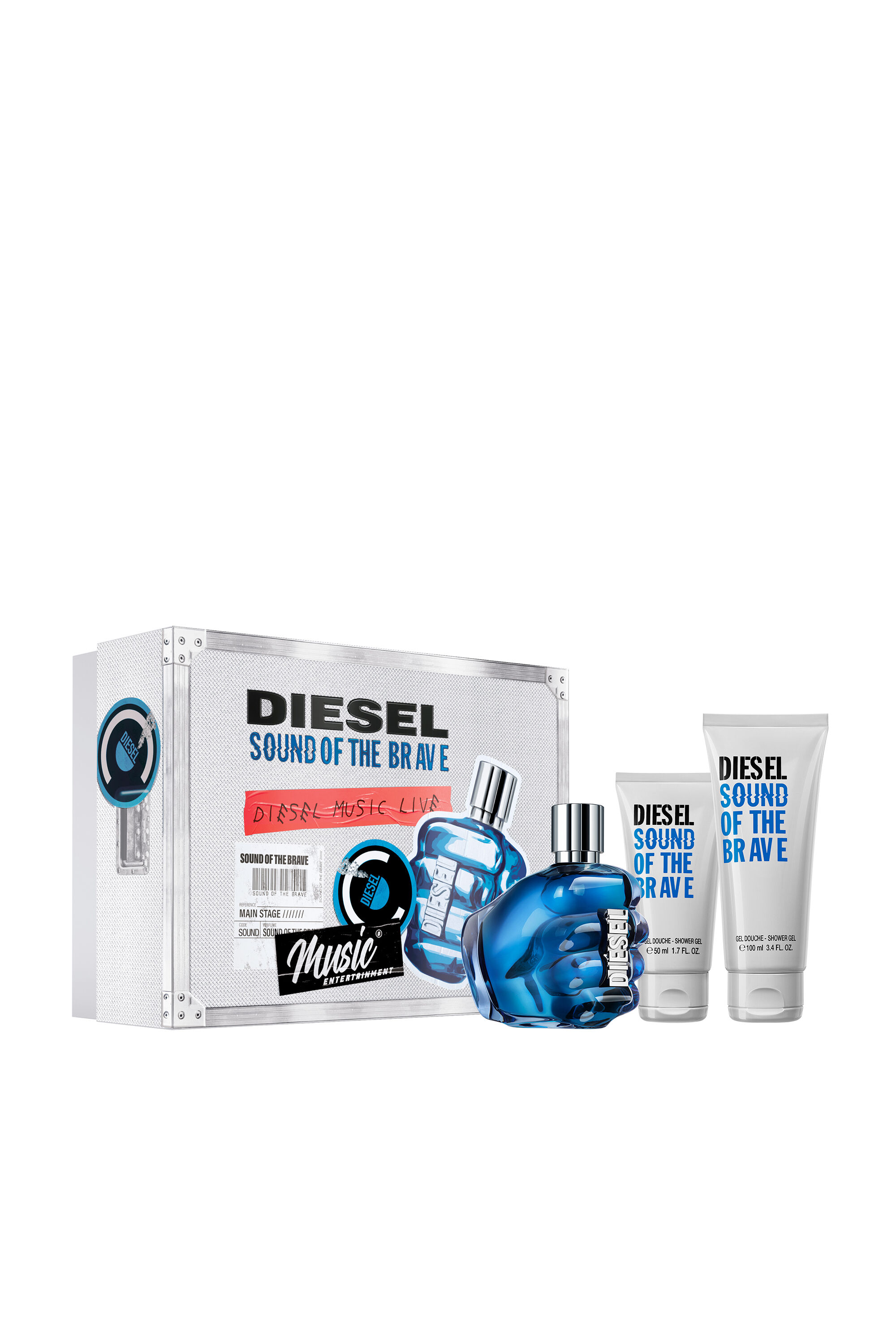 Diesel - SOUND OF THE BRAVE 75ML GIFT SET, Male's Sound Of The Brave Gift set in Blue - 1