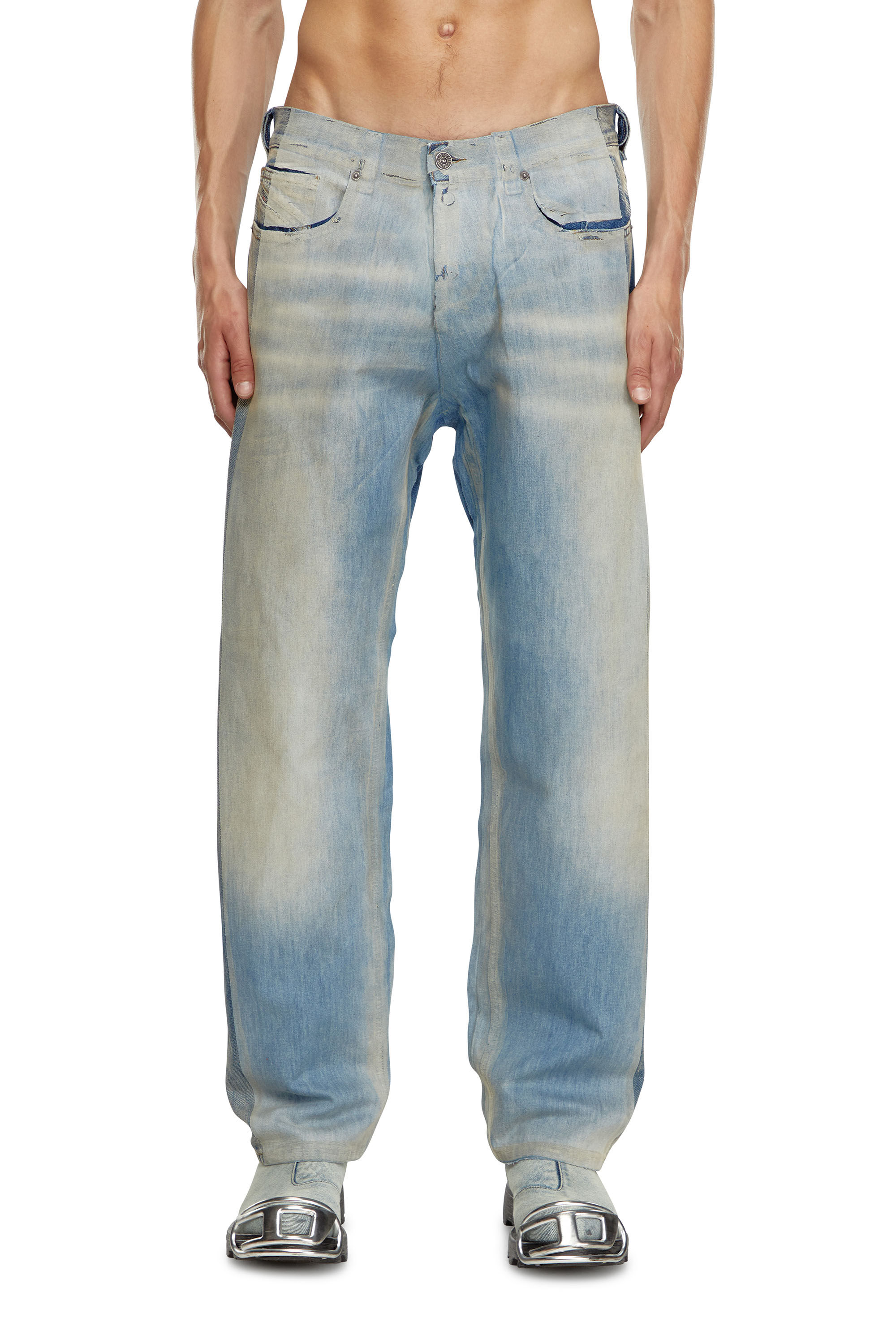 Diesel - Regular Jeans 2024 D-Macs 09K22 Homme, Bleu moyen - Image 3