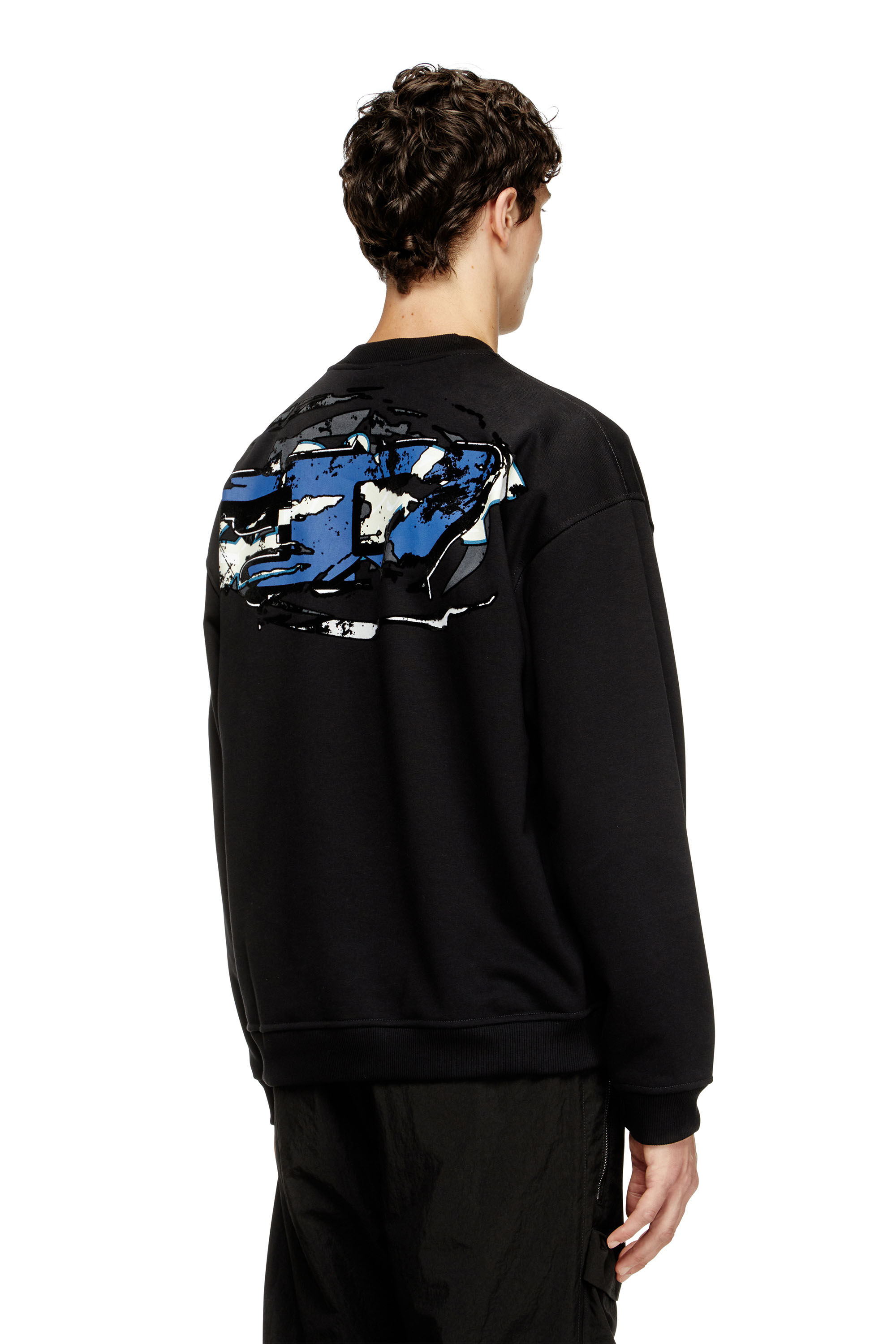 Diesel - S-BOXT-T2, Male's Sweatshirt with Oval D logo in Black - 4