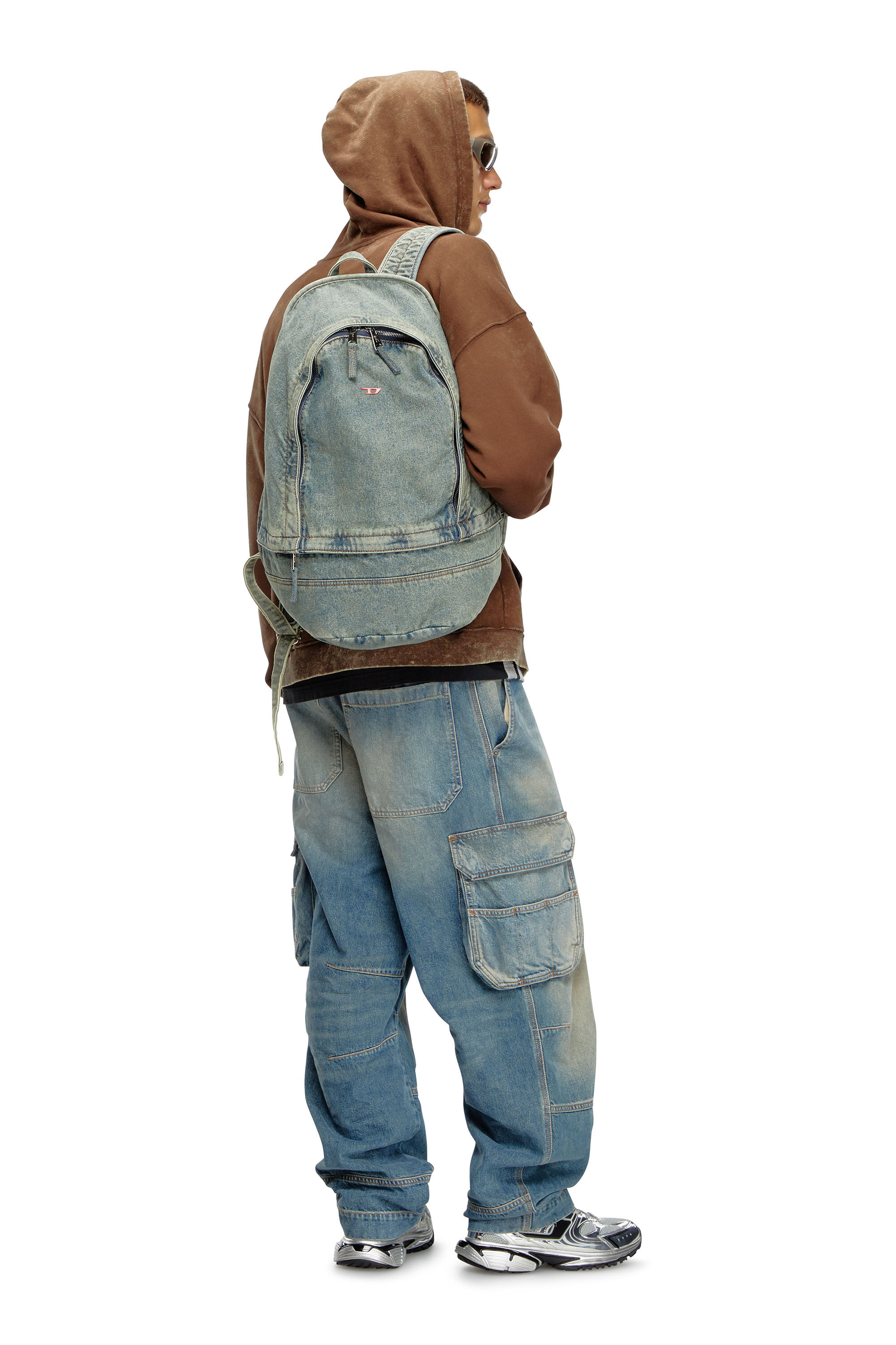Men s Rave Backpack in solarised denim Blue Diesel