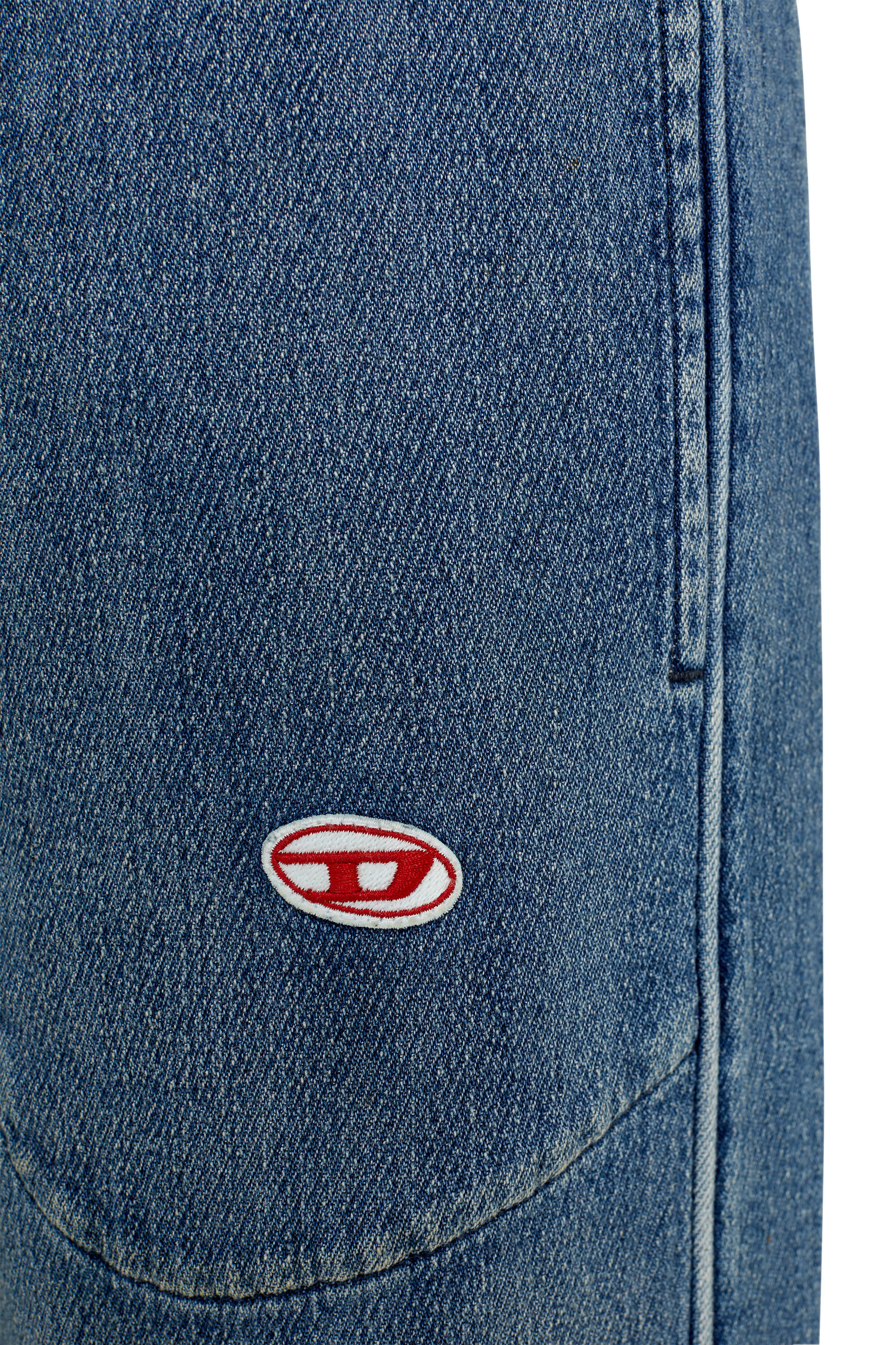 D-MARTIANS TRACK DENIM Woman: Straight blue Baggy Jeans | Diesel