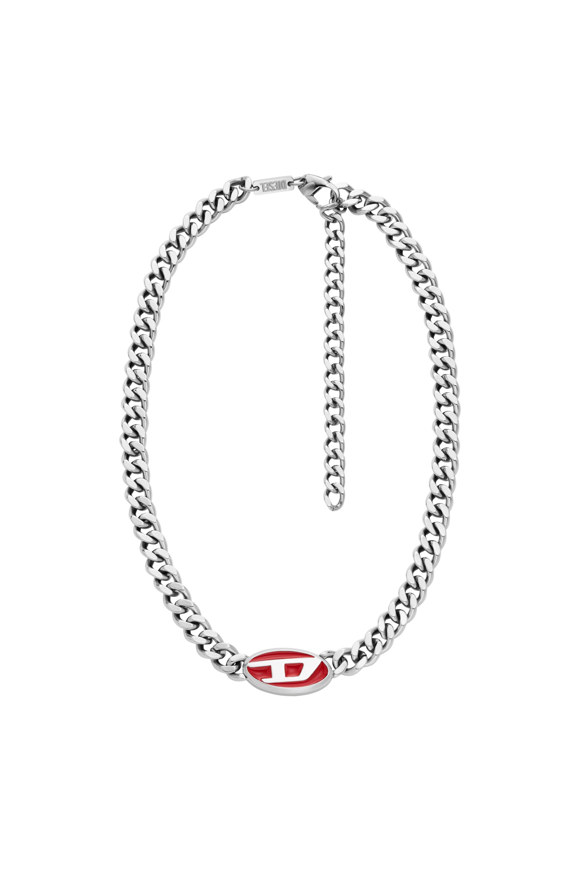 レビューの多い高評価商品特集！ enamel Red Women's chain Diesel | Silver | necklace アクセサリー