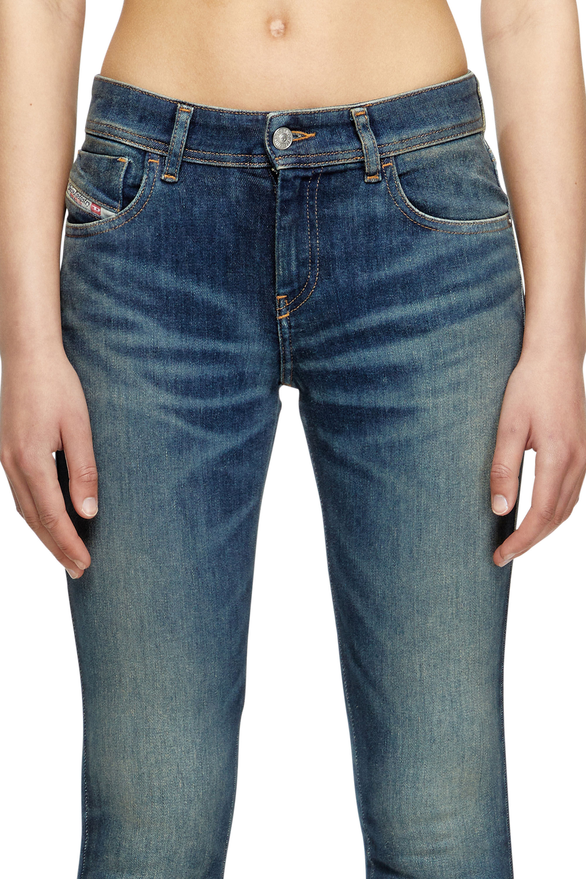 Diesel - Skinny Jeans 2017 Slandy 09L95 Femme, Bleu moyen - Image 4