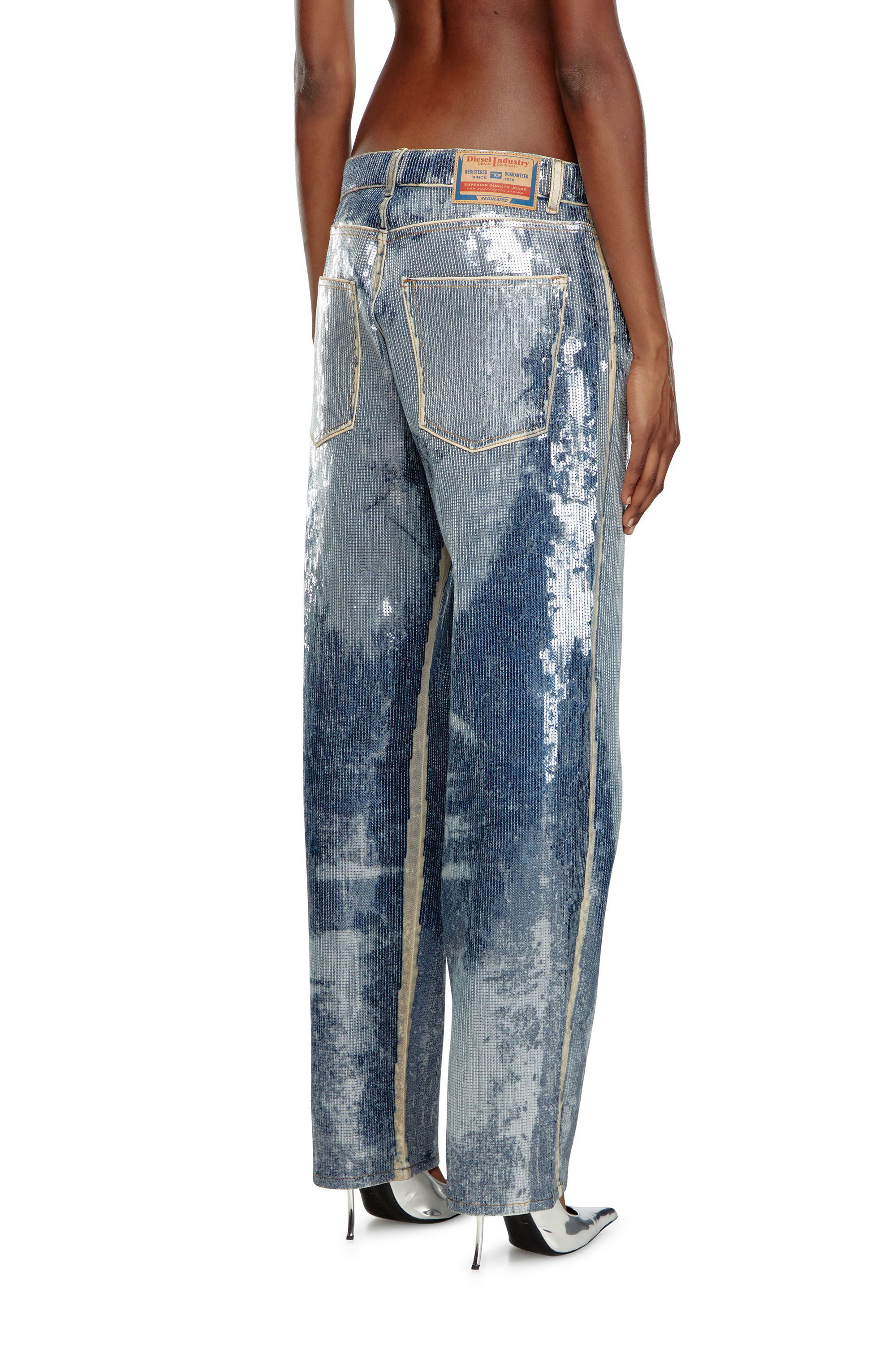 Diesel - Femme Straight Jeans D-Ark 0PGAE, Bleu moyen - Image 5