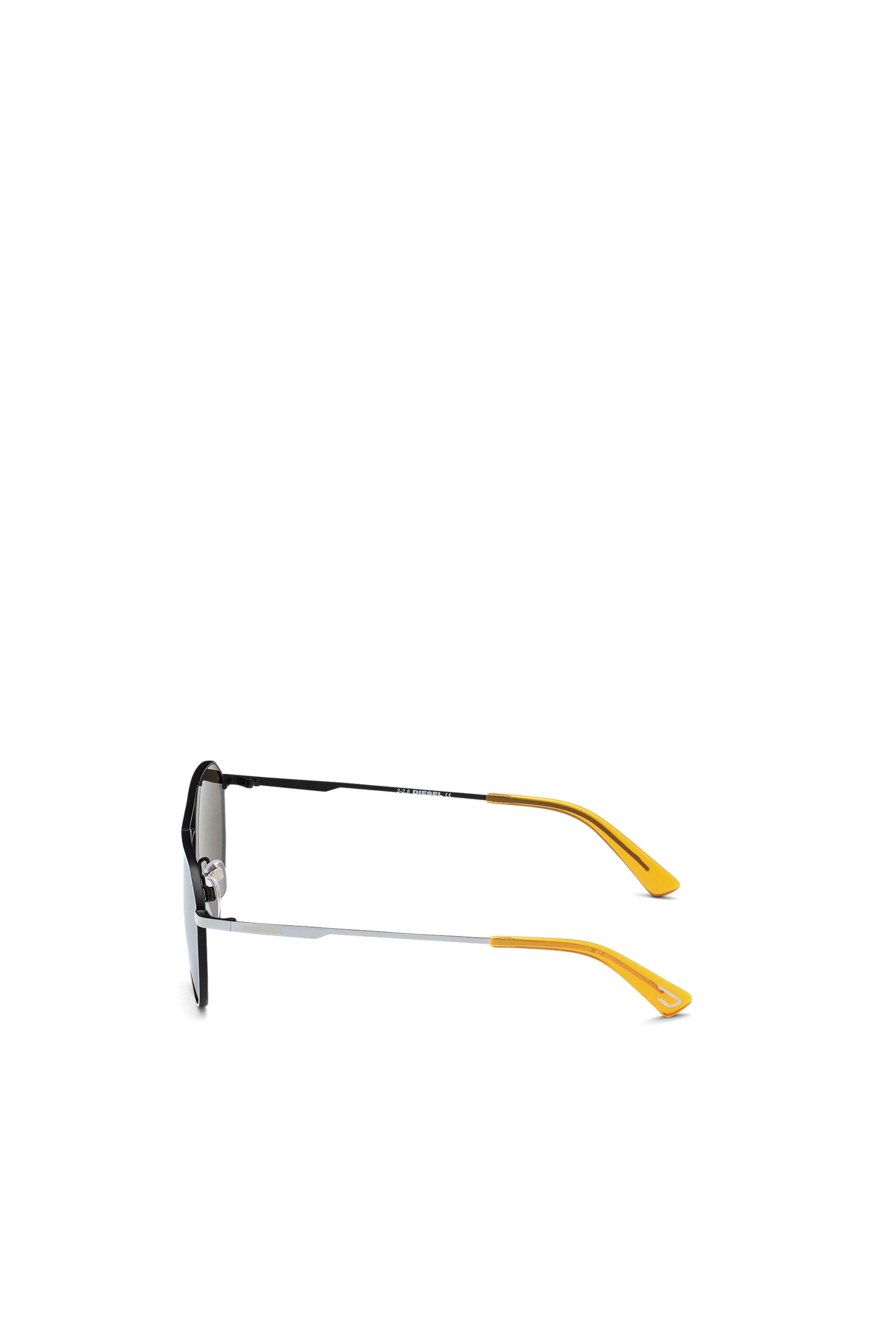 Diesel - DL0296, Male's Pilot shape sunglasses in metal in Grey - 4