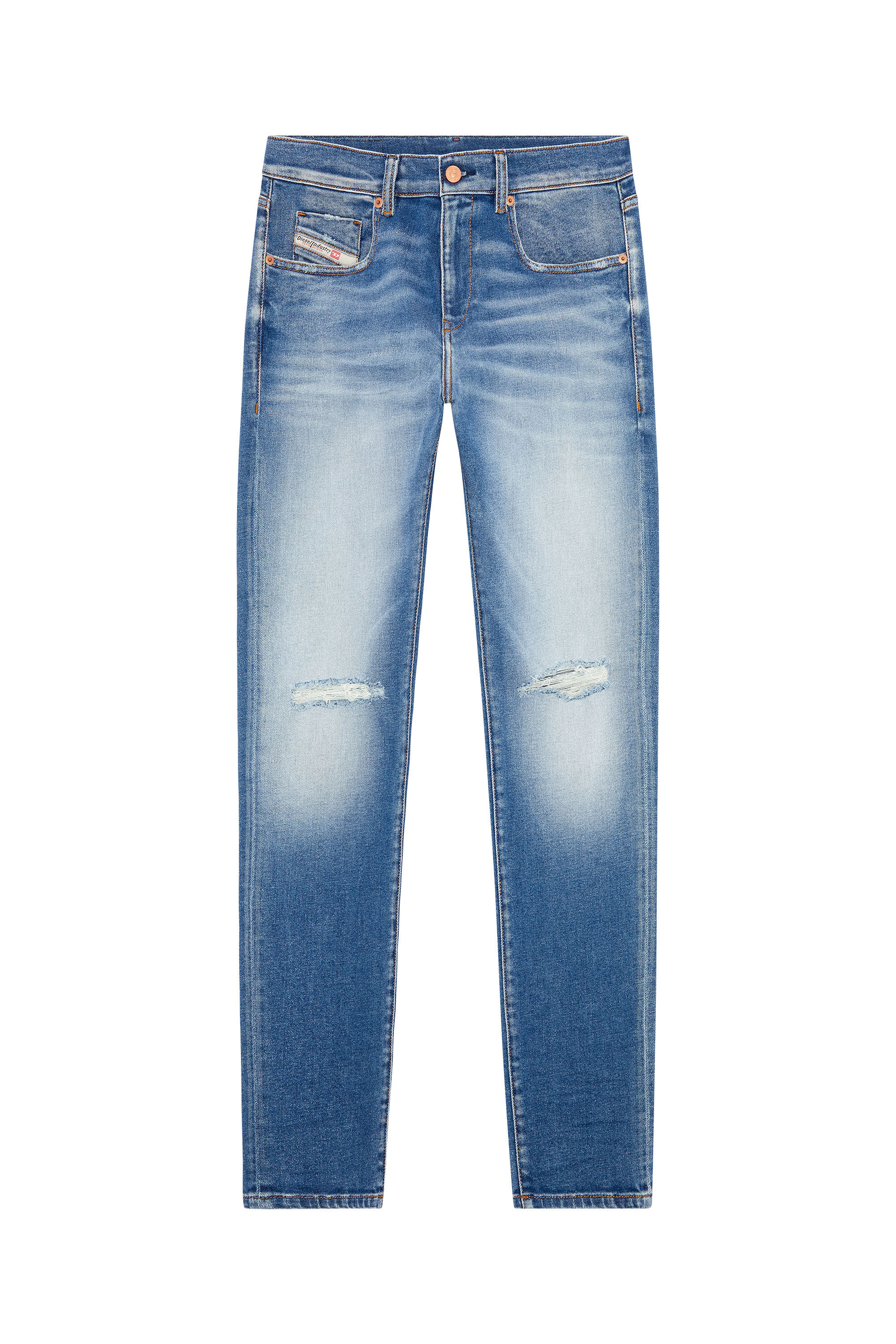 Diesel - Slim Jeans 2019 D-Strukt E9C87, Medium Blue - Image 2