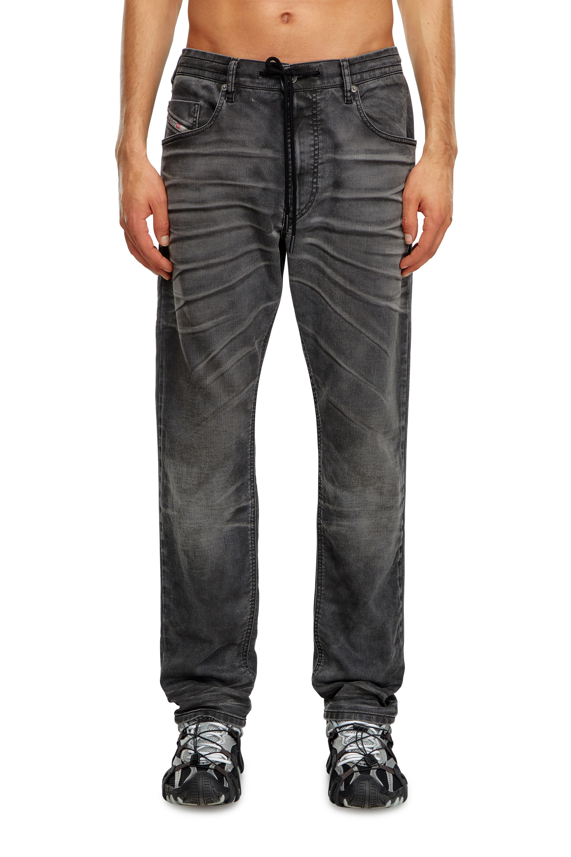 Diesel - Male's Tapered 2030 D-Krooley Joggjeans® 09J37, Black/Dark Grey - 3