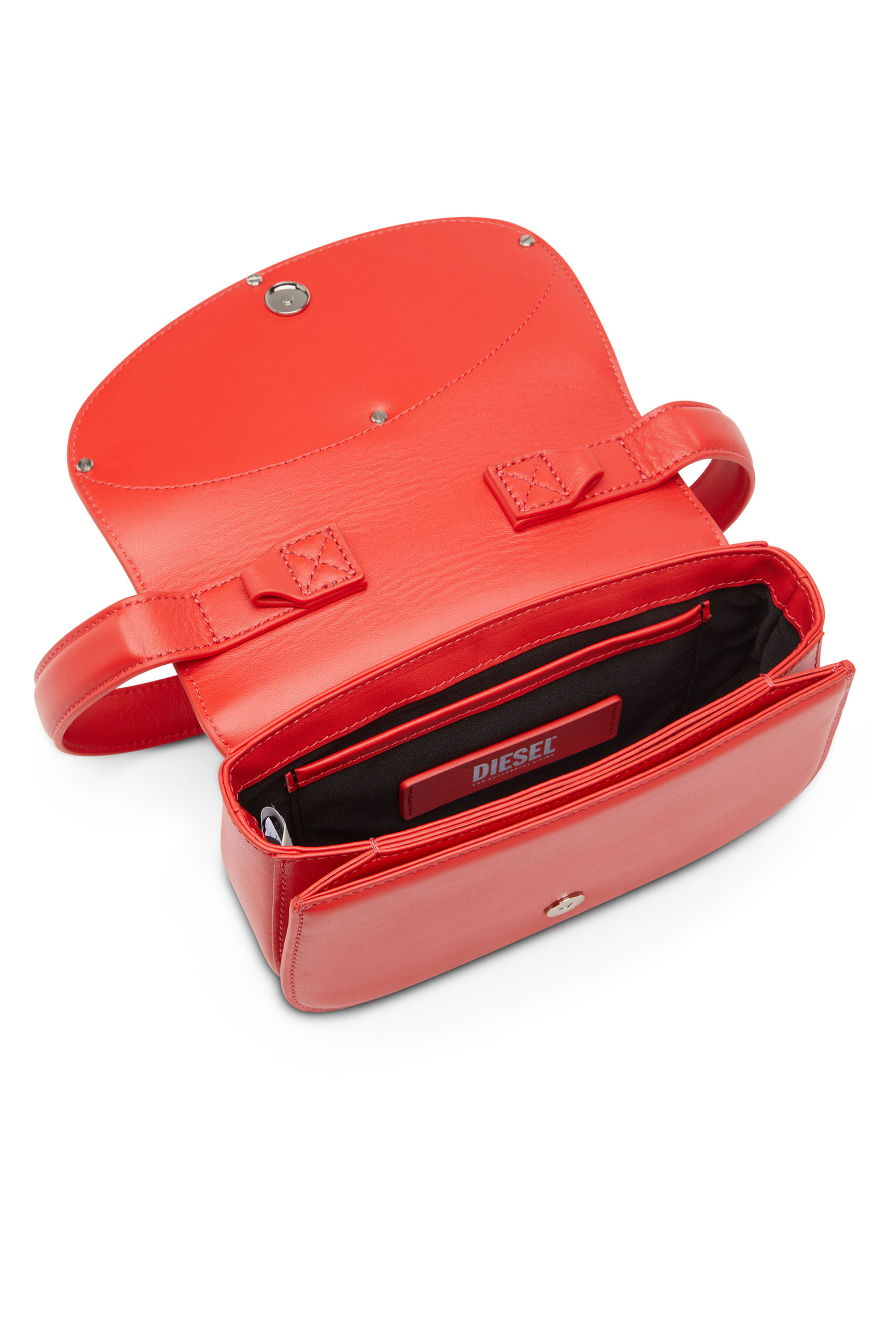 Black leather bag with red interior online