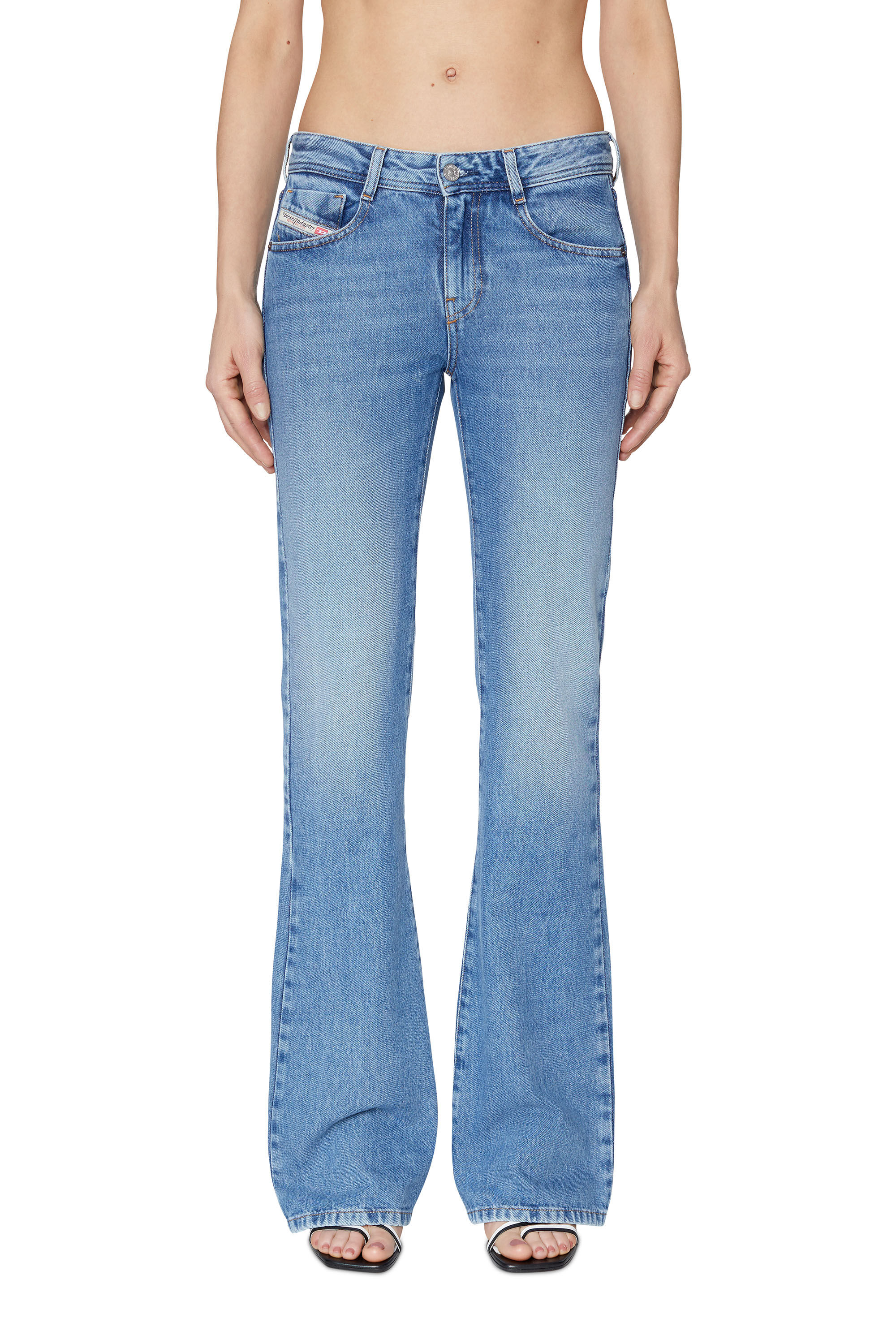 Diesel - 1969 D-EBBEY 09C16 Bootcut and Flare Jeans, Medium Blue - Image 3