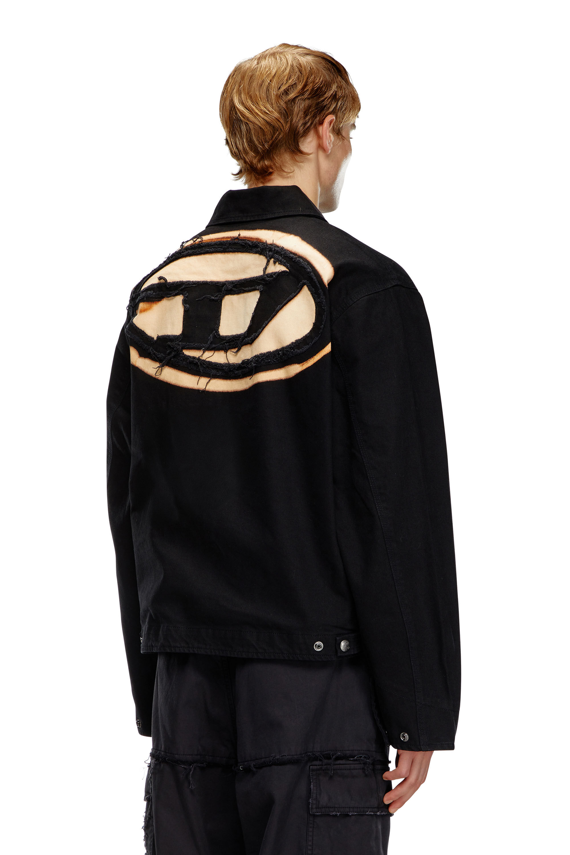 Bleached jean jacket mens outlet