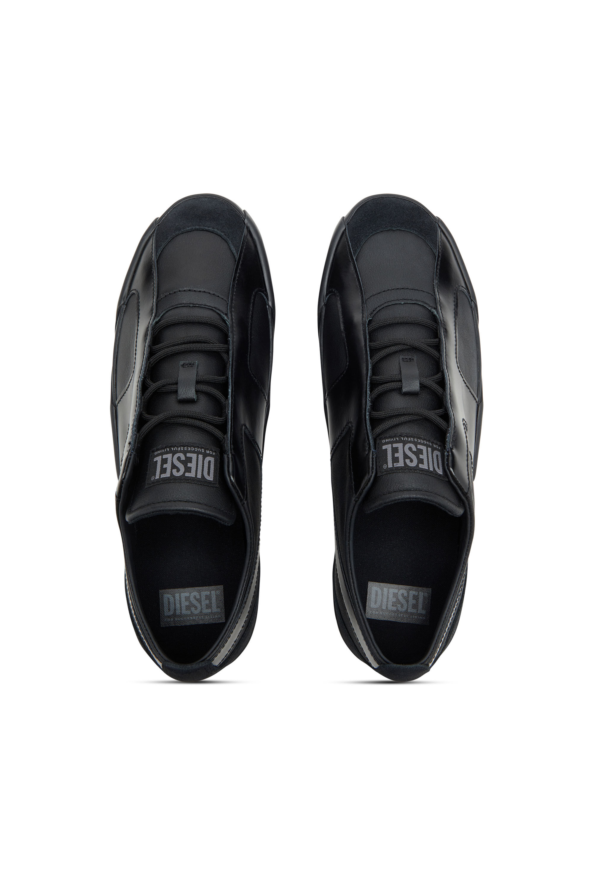 Diesel - S-SLANTE-D LOW, Male's S-Slante-D-Sneakers in suede and leather with D logo in null - 4