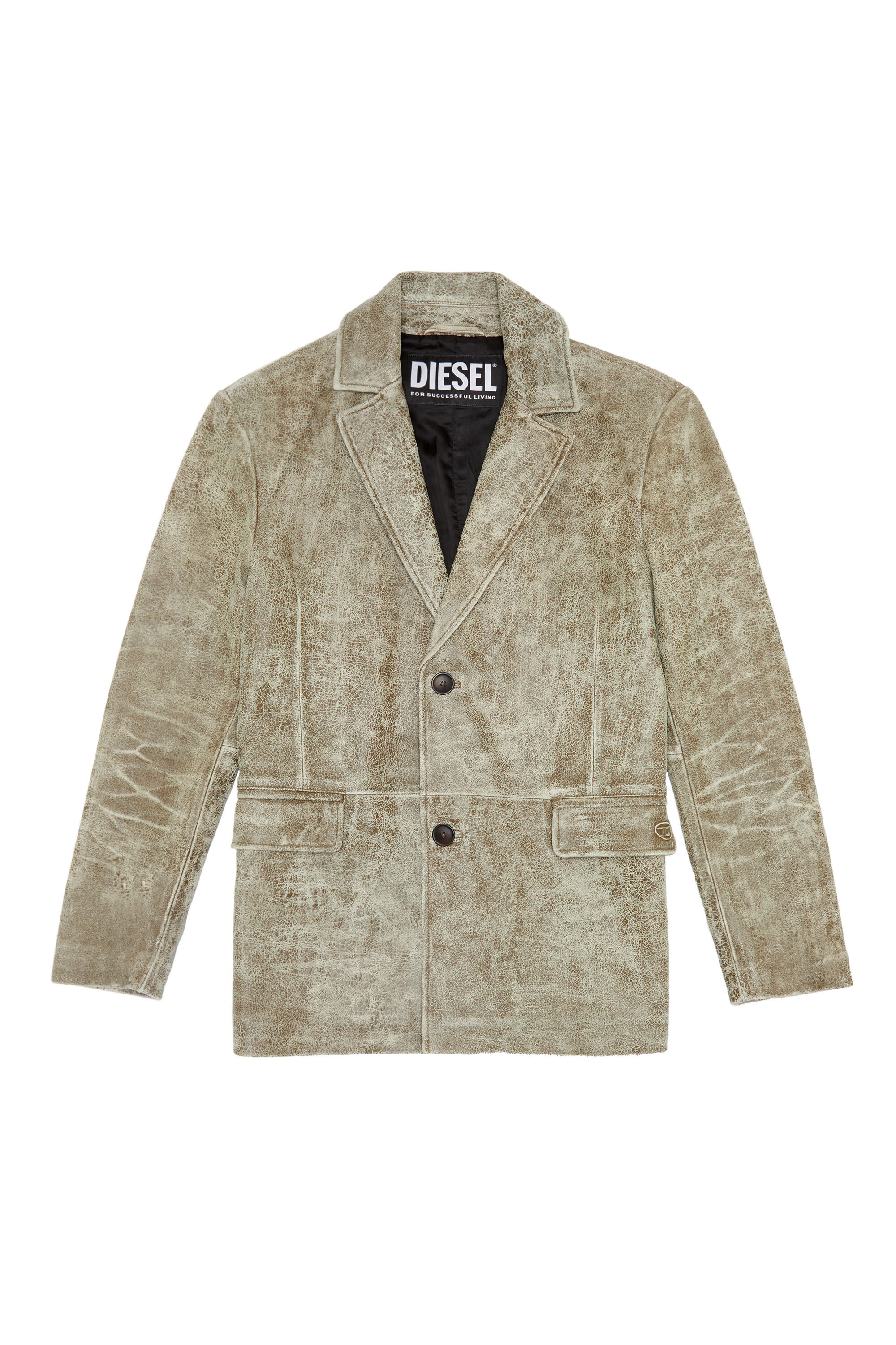 L-BLAZE : Tailored jacket in cracked leather | Diesel