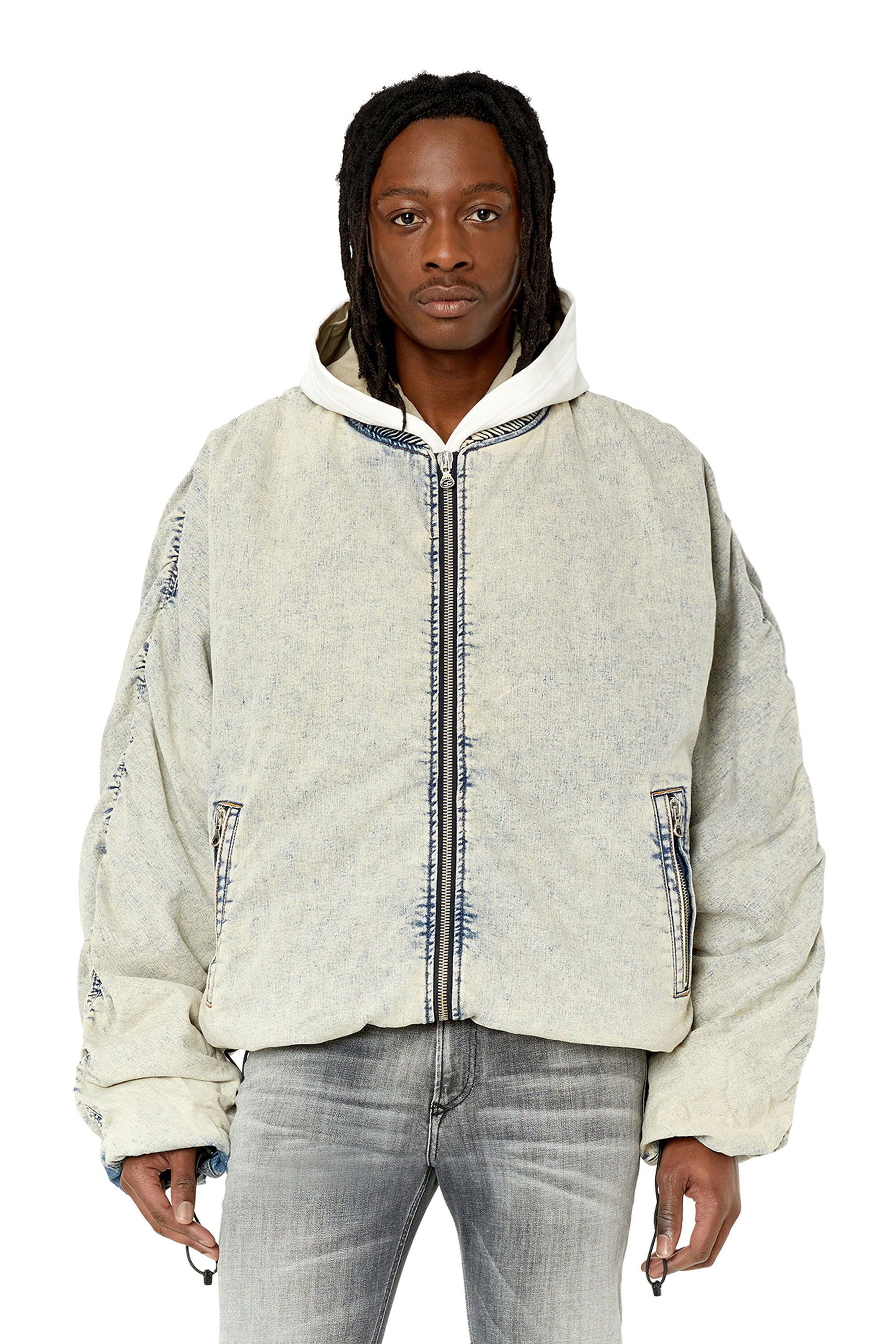 Diesel hooded on sale bomber jacket