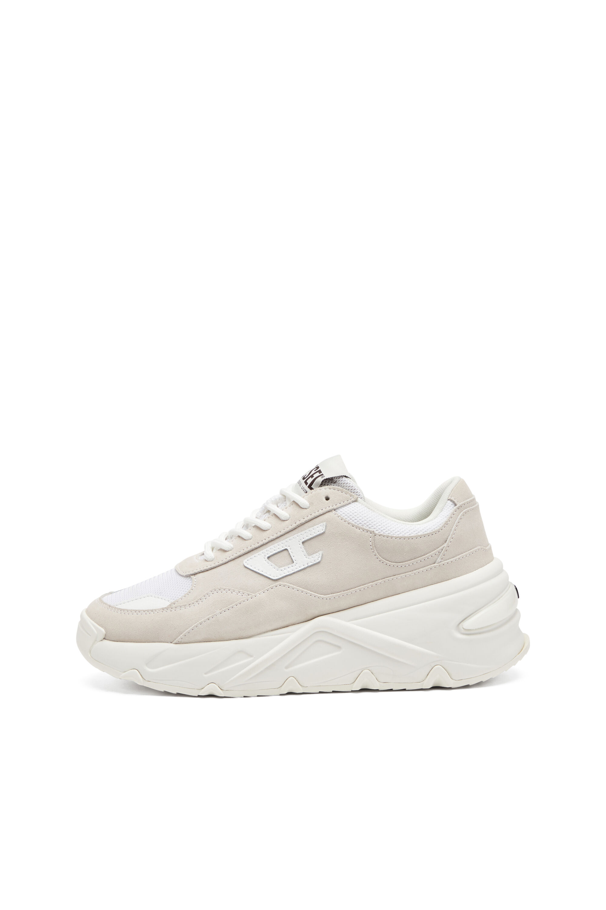 Diesel - S-SAVANNAH W, Female's S-Savannah-Platform sneakers in suede and mesh in White - 7