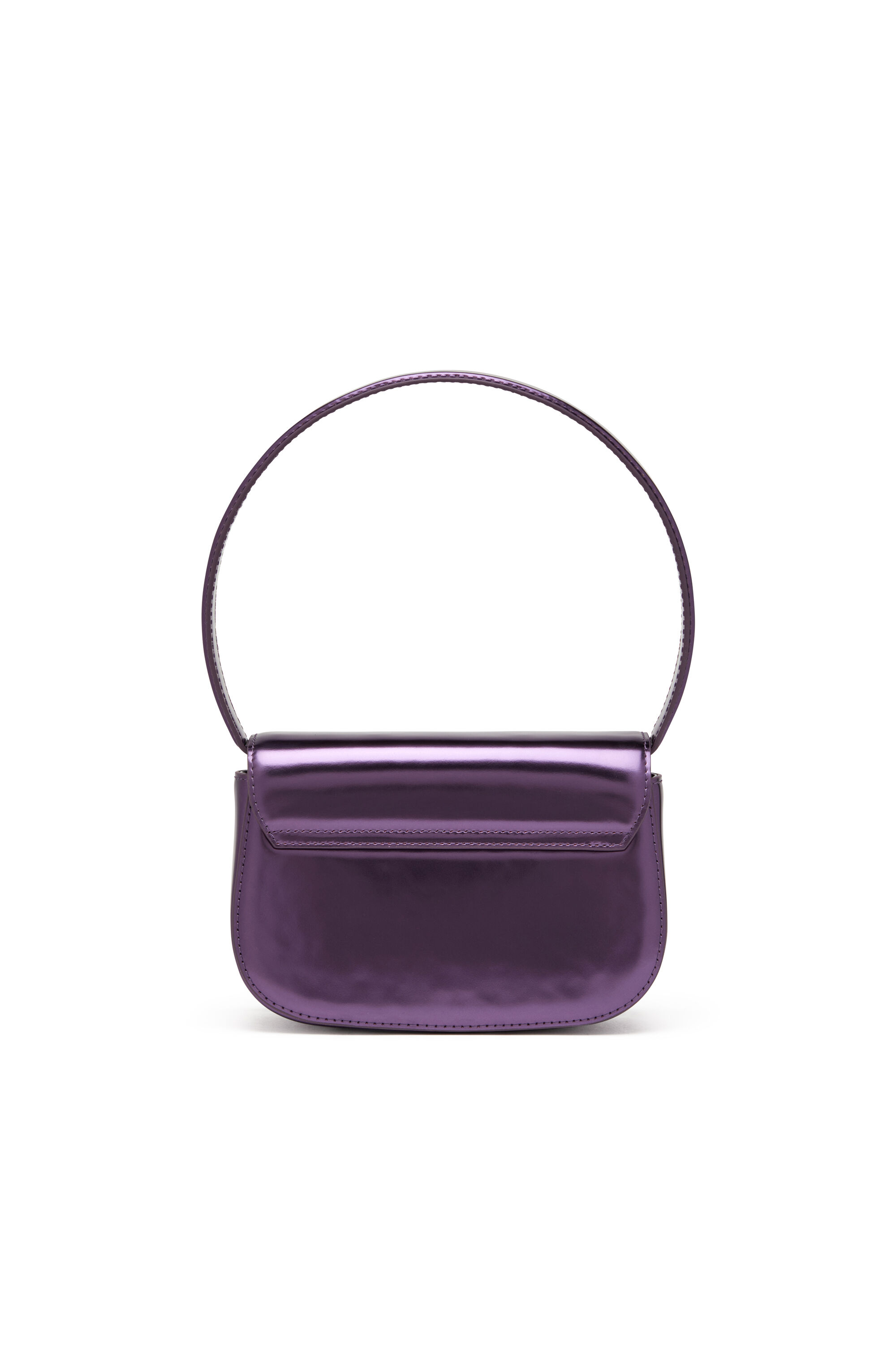 Diesel - 1DR, Female's 1DR-Iconic shoulder bag in mirrored leather in Dark Violet - 3