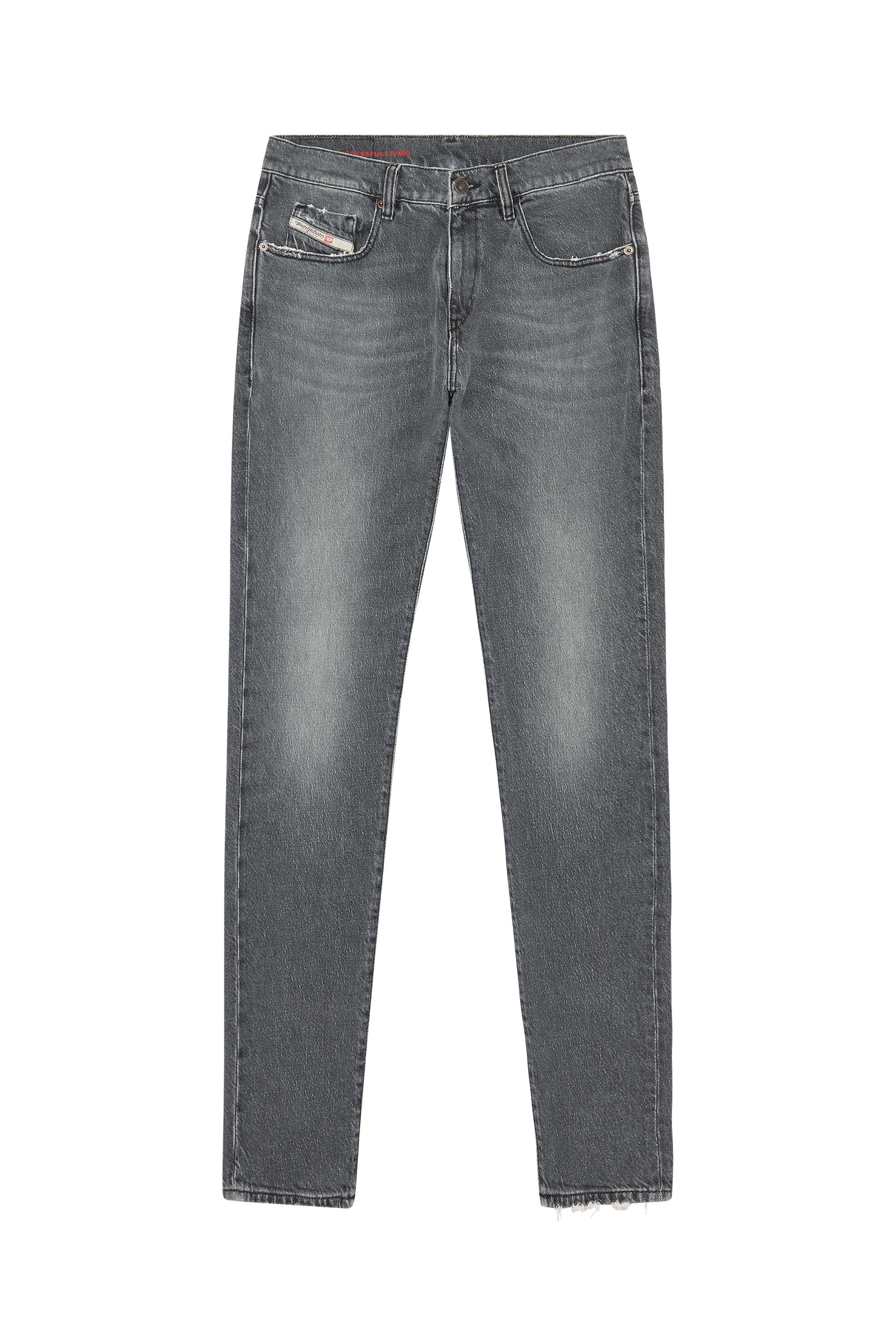 Diesel - Slim Jeans 2019 D-Strukt 09E75, Noir/Gris foncé - Image 2