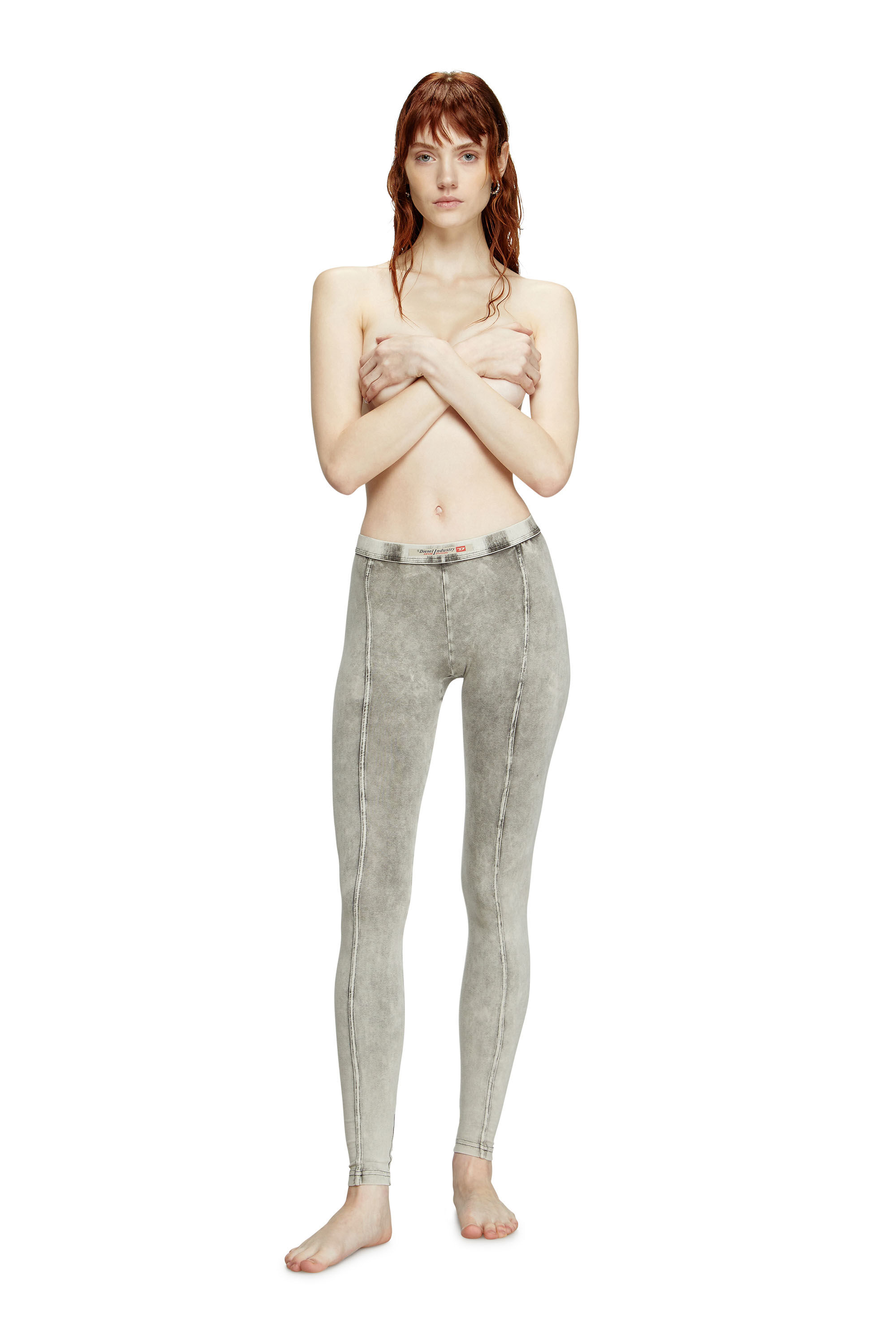 Diesel - ATHENA-DNM, Female's Jeggings in denim-effect jersey in Grey - 1