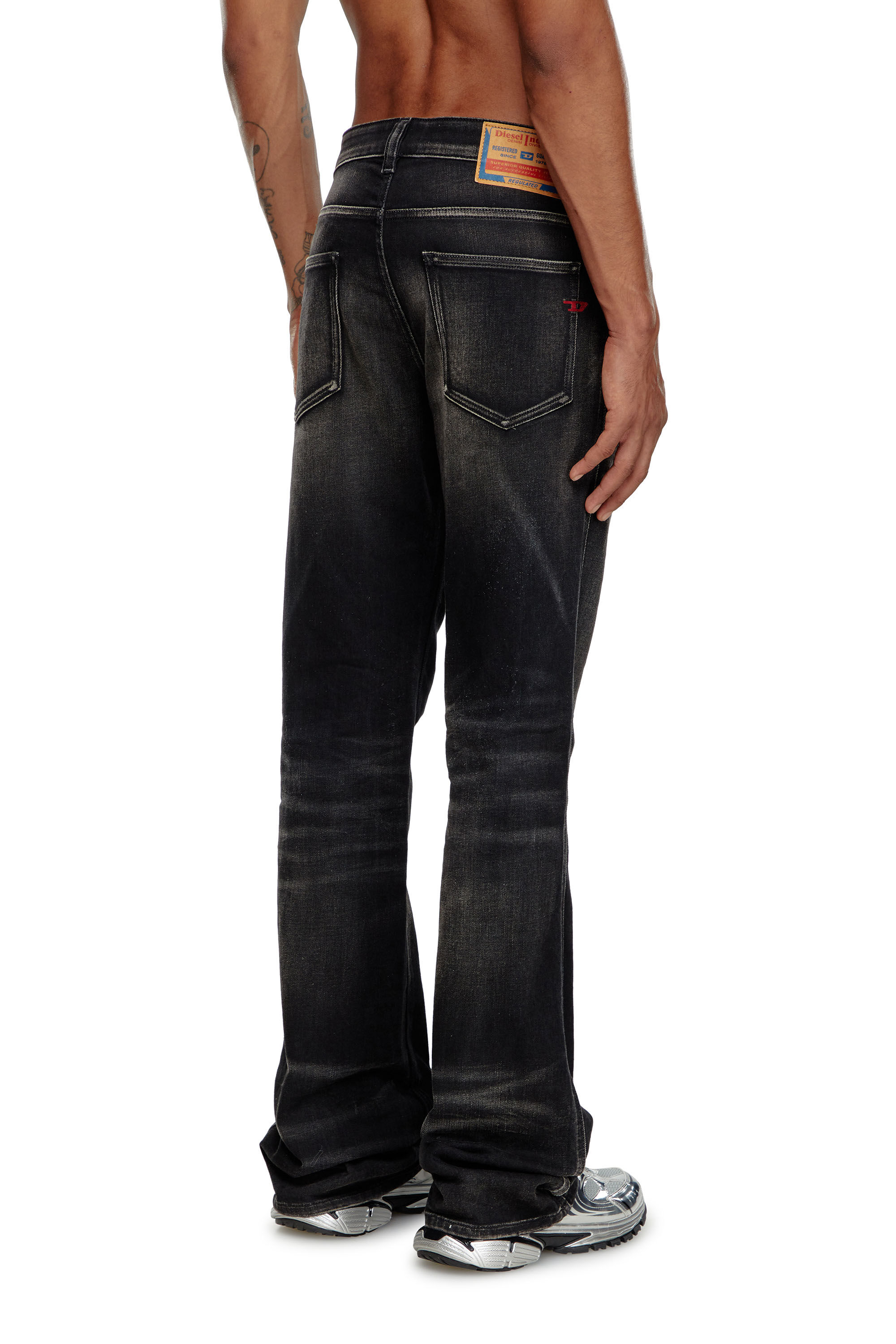 Black slim bootcut jeans mens deals