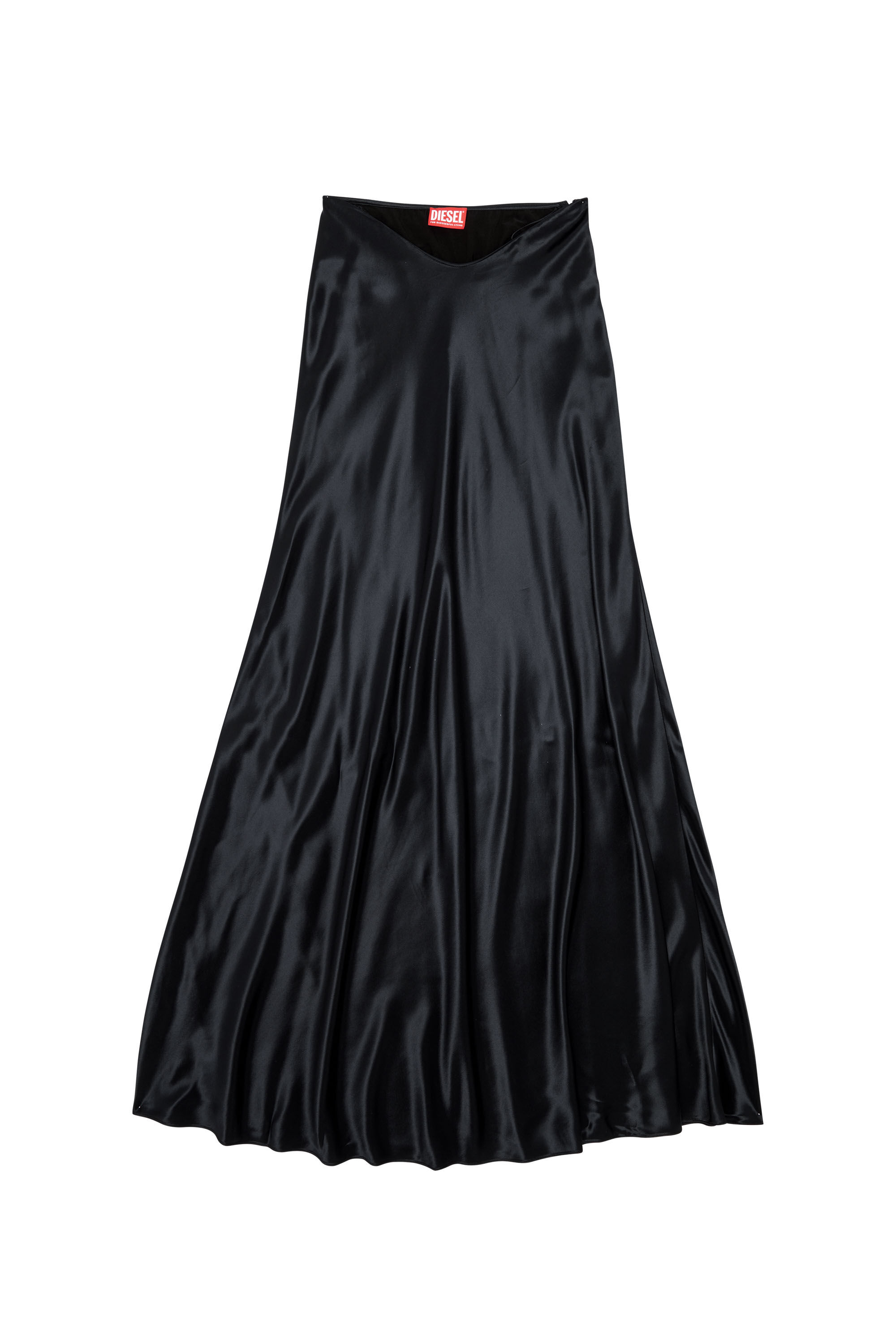 Diesel - O-SYREN, Female's Long satin skirt in Black - 2