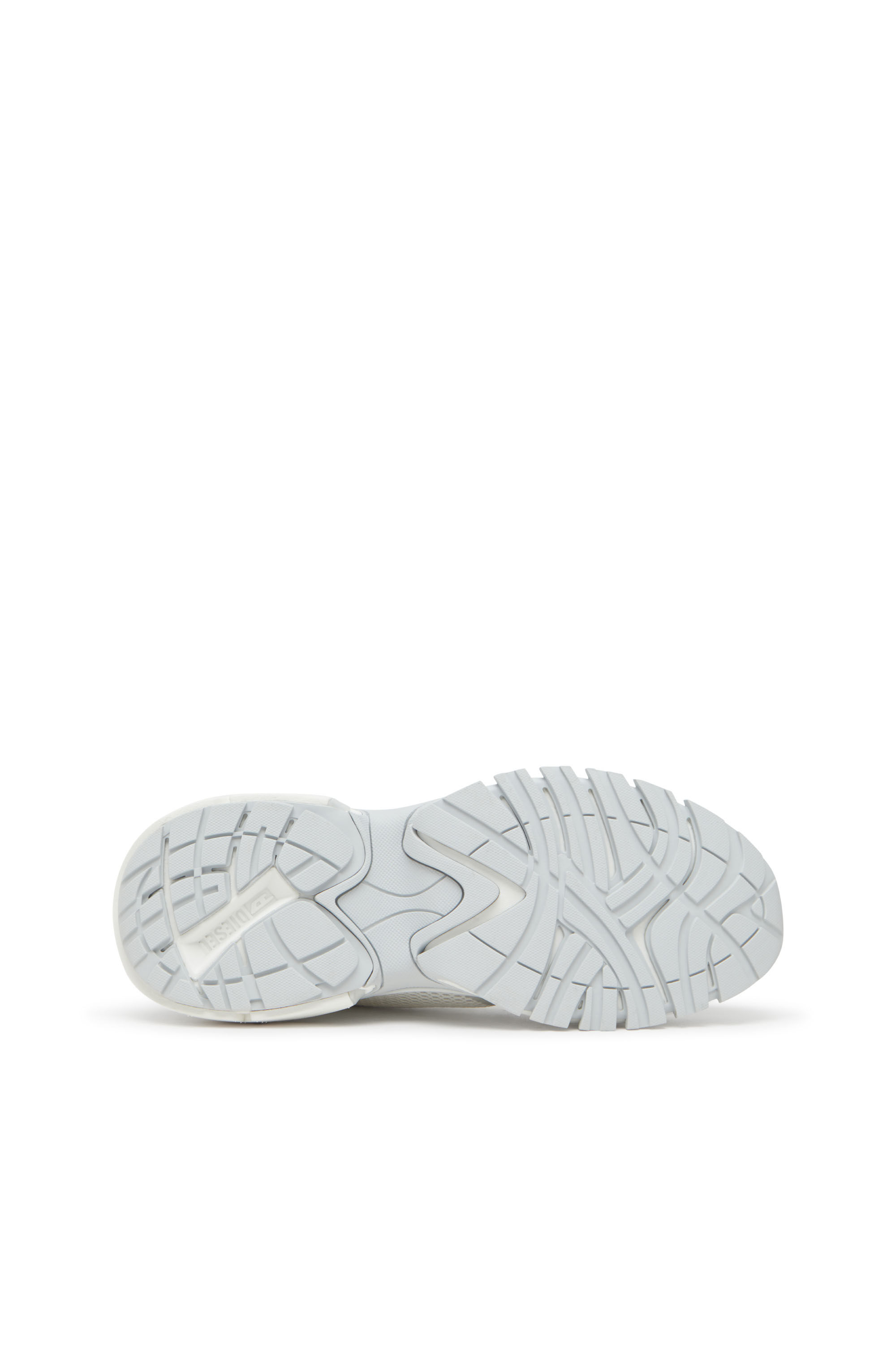 Diesel - S-PRO-V-DENSE LOW W, Female's S-Pro-V-Dense-Metallic mesh sneakers with Oval D logo in White/Silver - 5