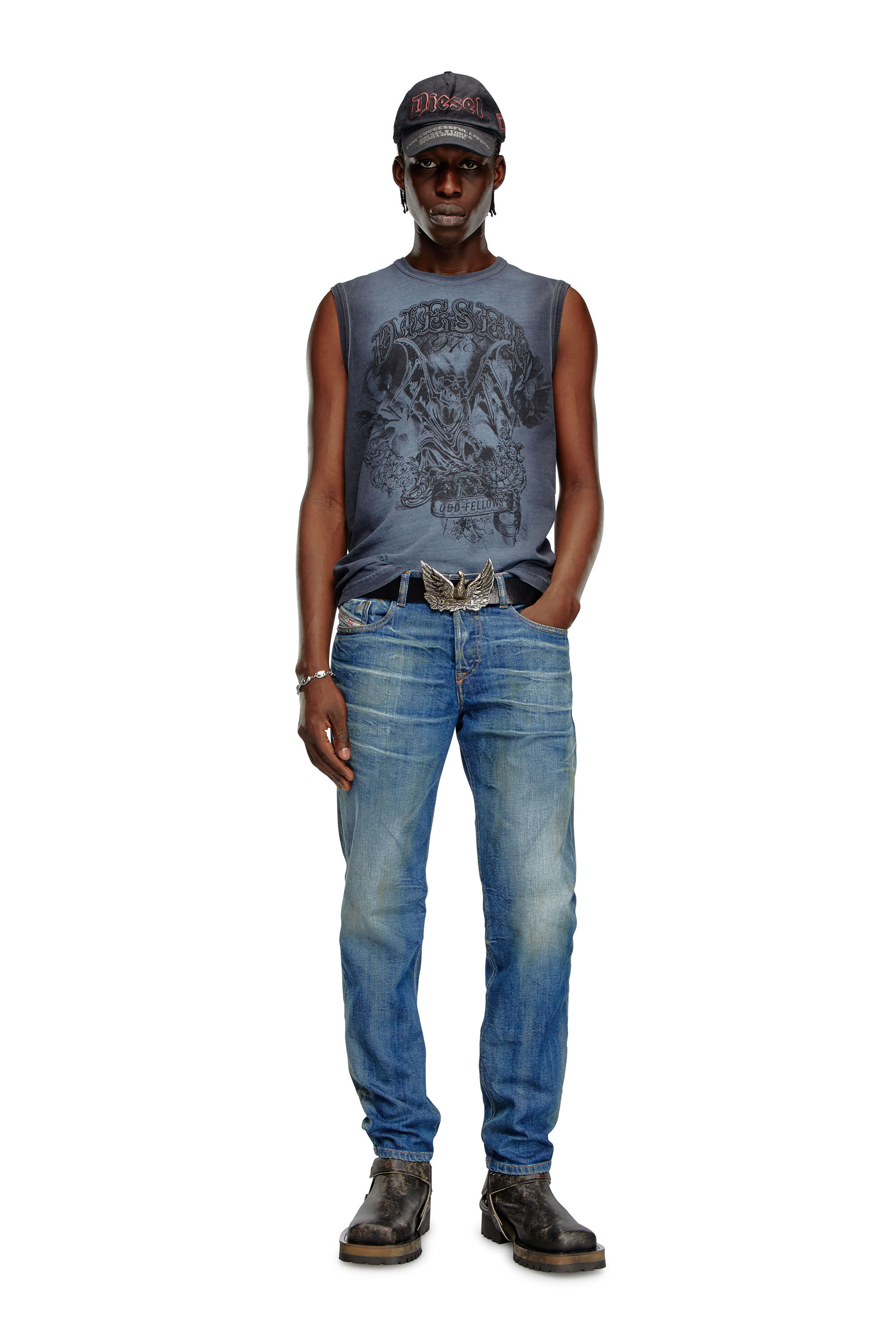 Diesel - Male's Regular Jeans 2023 D-Finitive 09J66, Medium Blue - 1