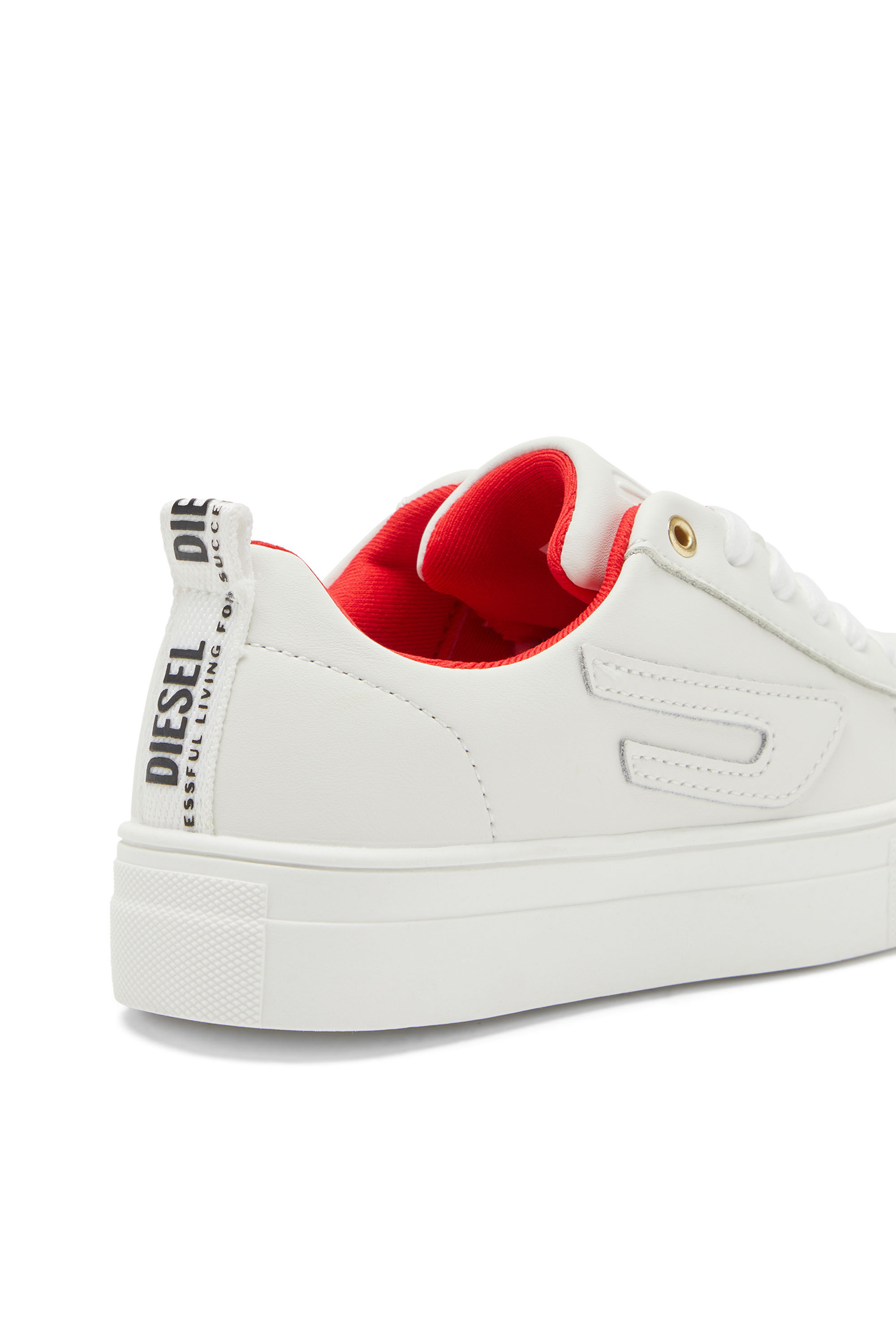 Diesel - S-VANEELA LC, Unisex's Leather platform sneakers in White - 6