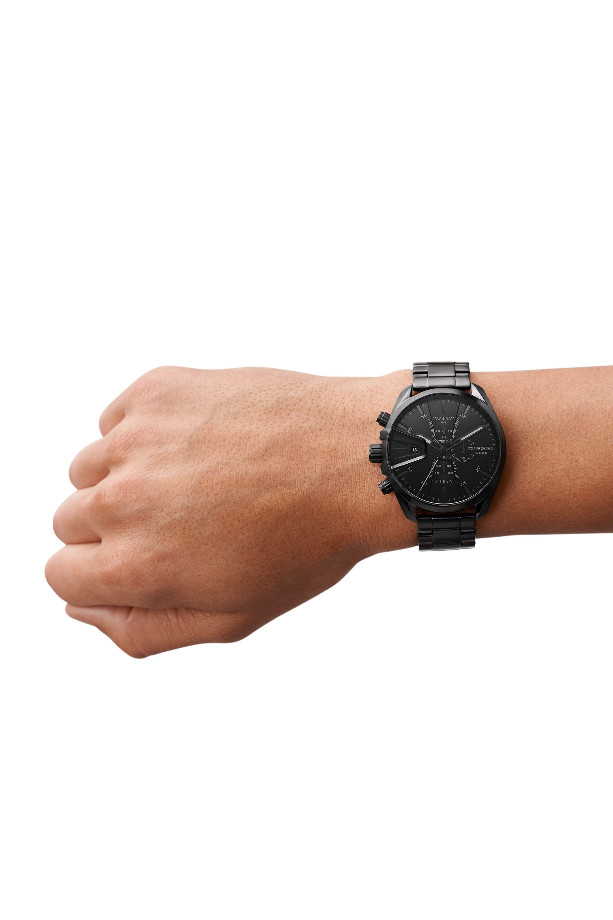 Diesel - DZ4537, Male's MS9 chronograph black stainless steel watch in Black - 4
