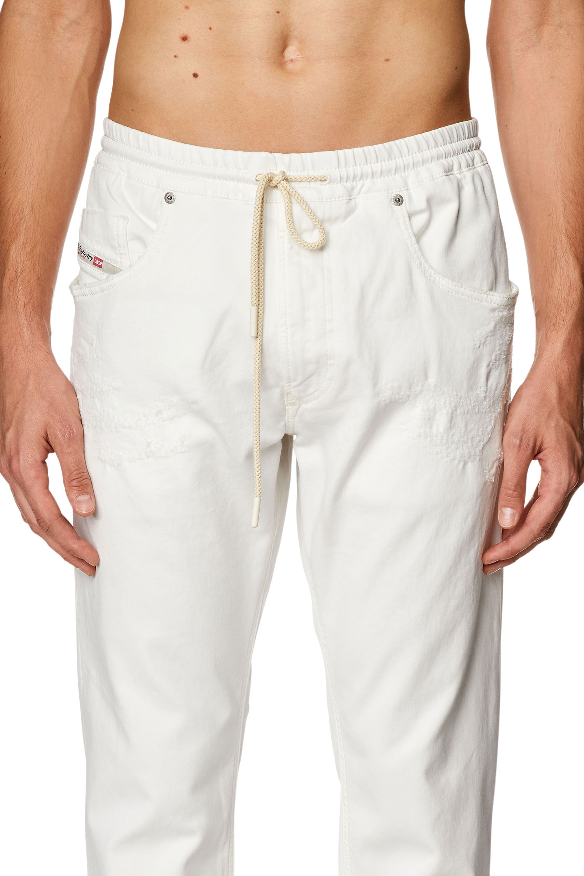 Mens white tapered discount jeans